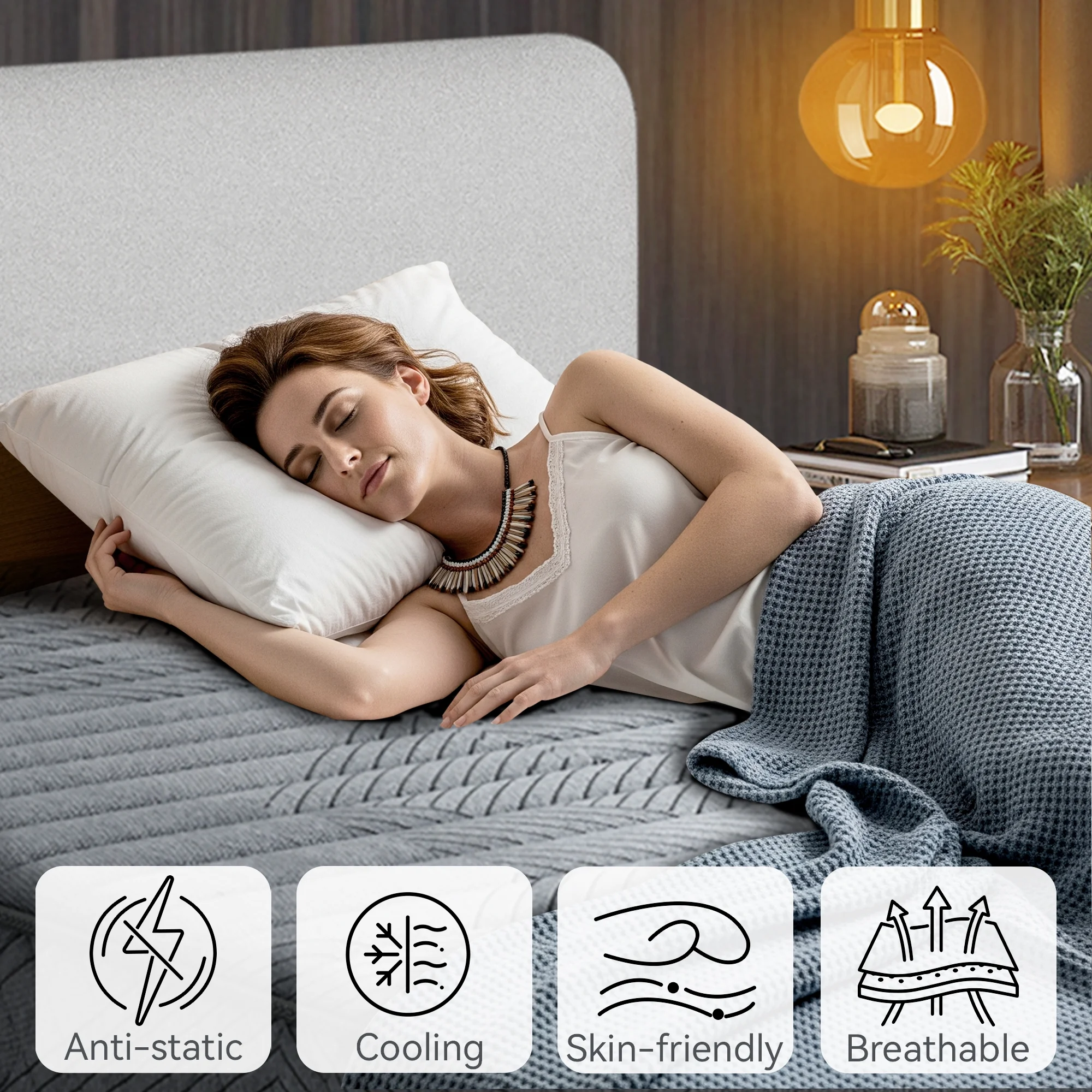 LIBORIA Queen Mattress, 10 inch Cooling Gel Memory Foam, Pocket Spring Hybrid Mattress in a Box, Pressure Relief, CertiPUR-US Certified - Image 9