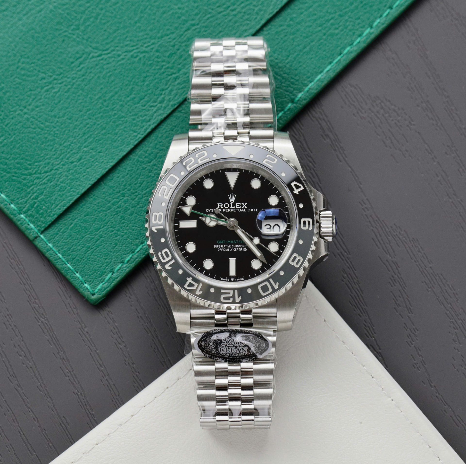 Rolex GMT-Master II 126710GRNR Replica Watch Black Dial Clean Factory 41mm - Elite Watch Atelier