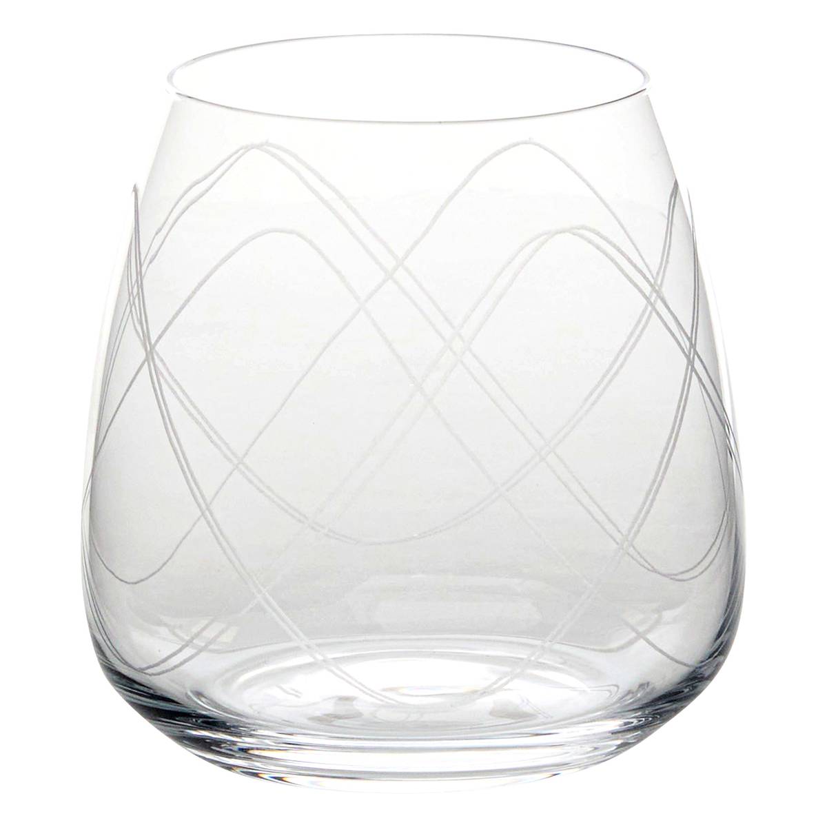 Set of 4 low tumblers "Talia" Crystal, 400 ml, Transparent