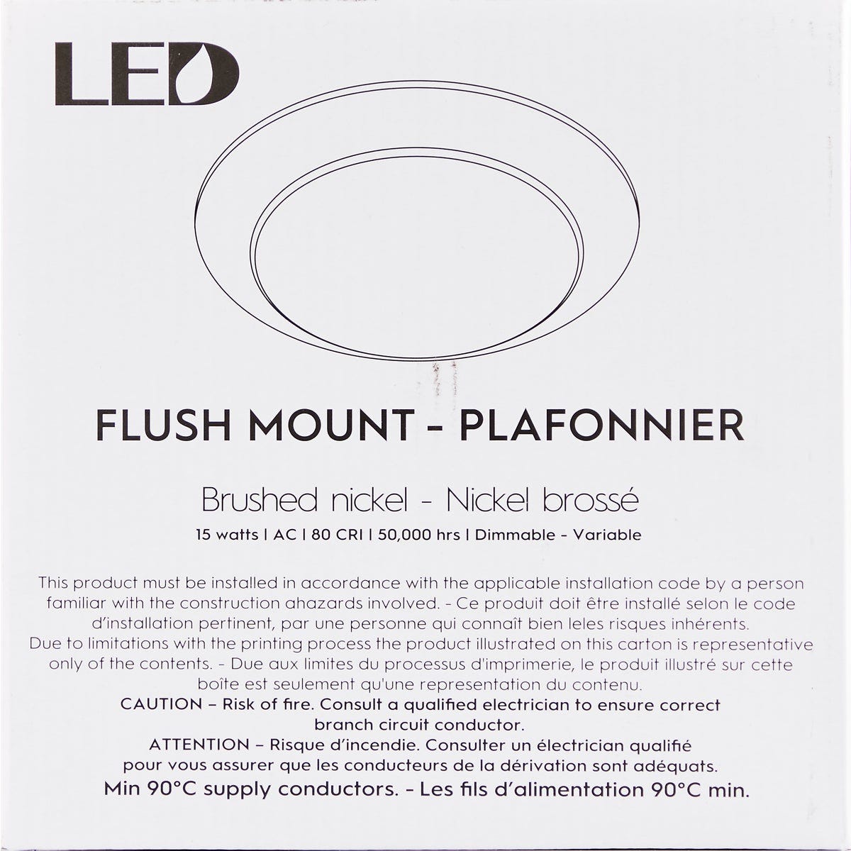 Canarm 7 In. Brushed Nickel LED Disc Light Fixture