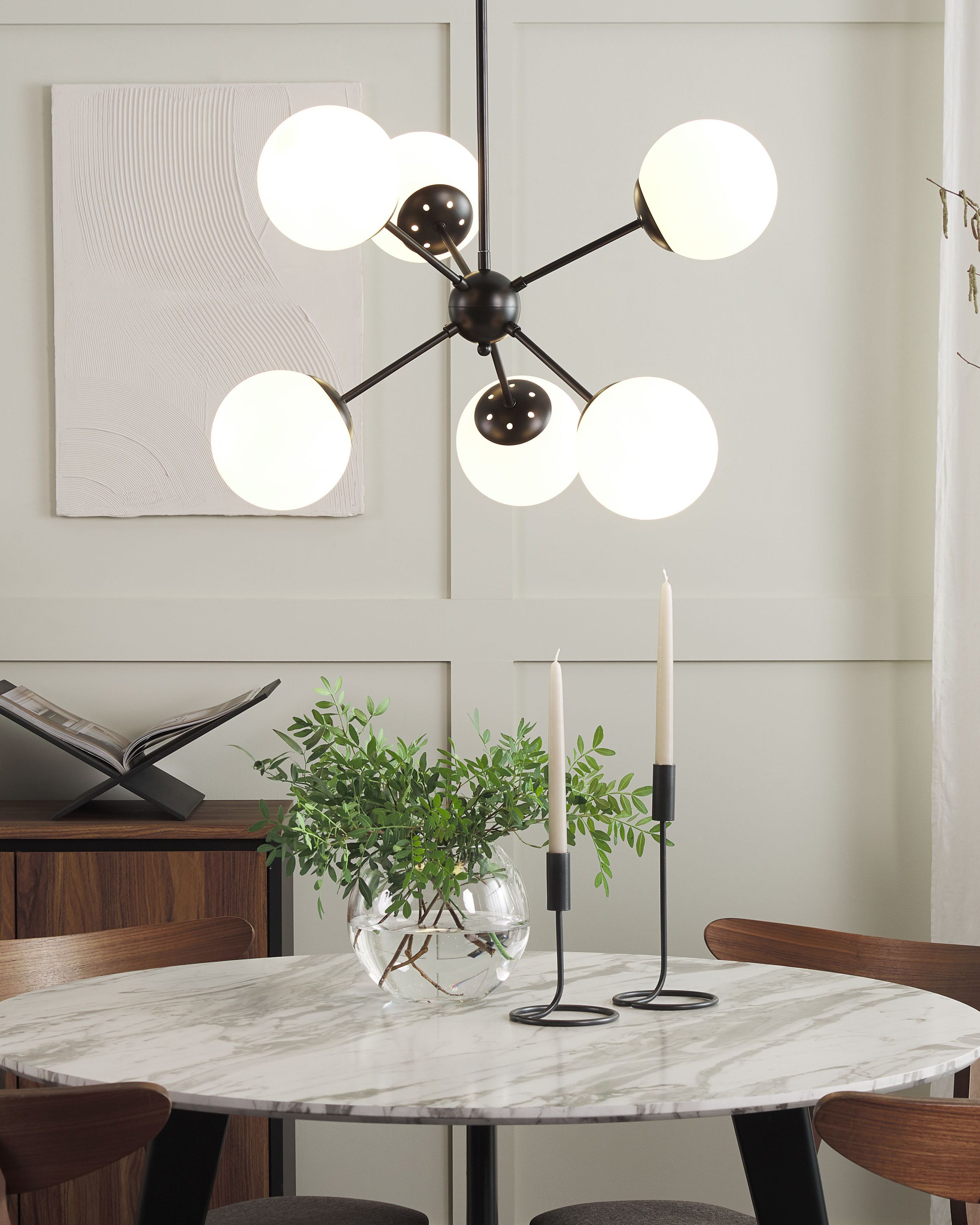 Ceiling Lamp ADAWRO Metal Black/ White