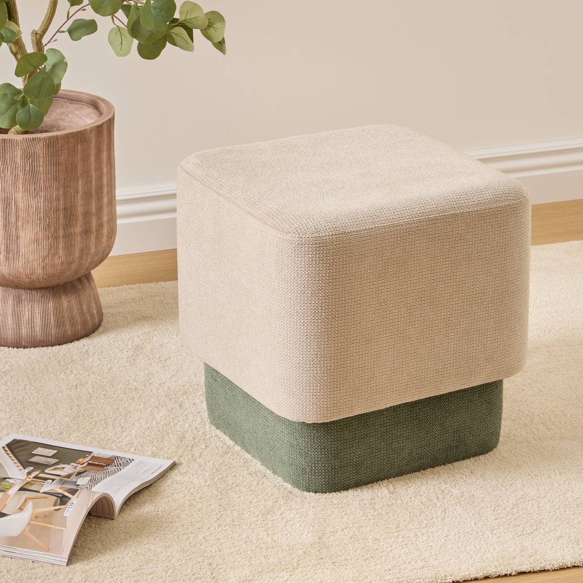2-in-1 Pouf "Doki" Gray