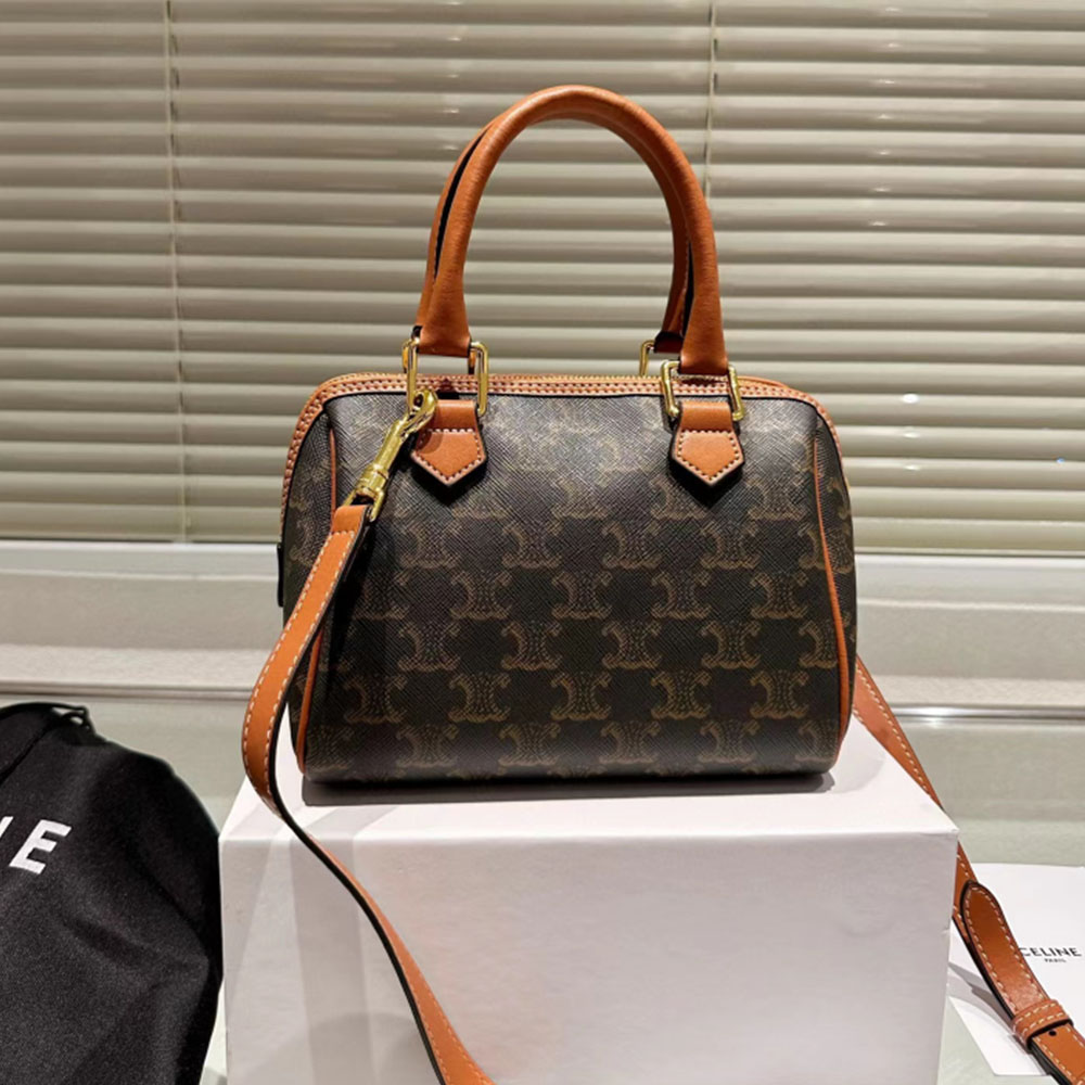 Celine Triomphe Boston Shoulder Bag Handbag