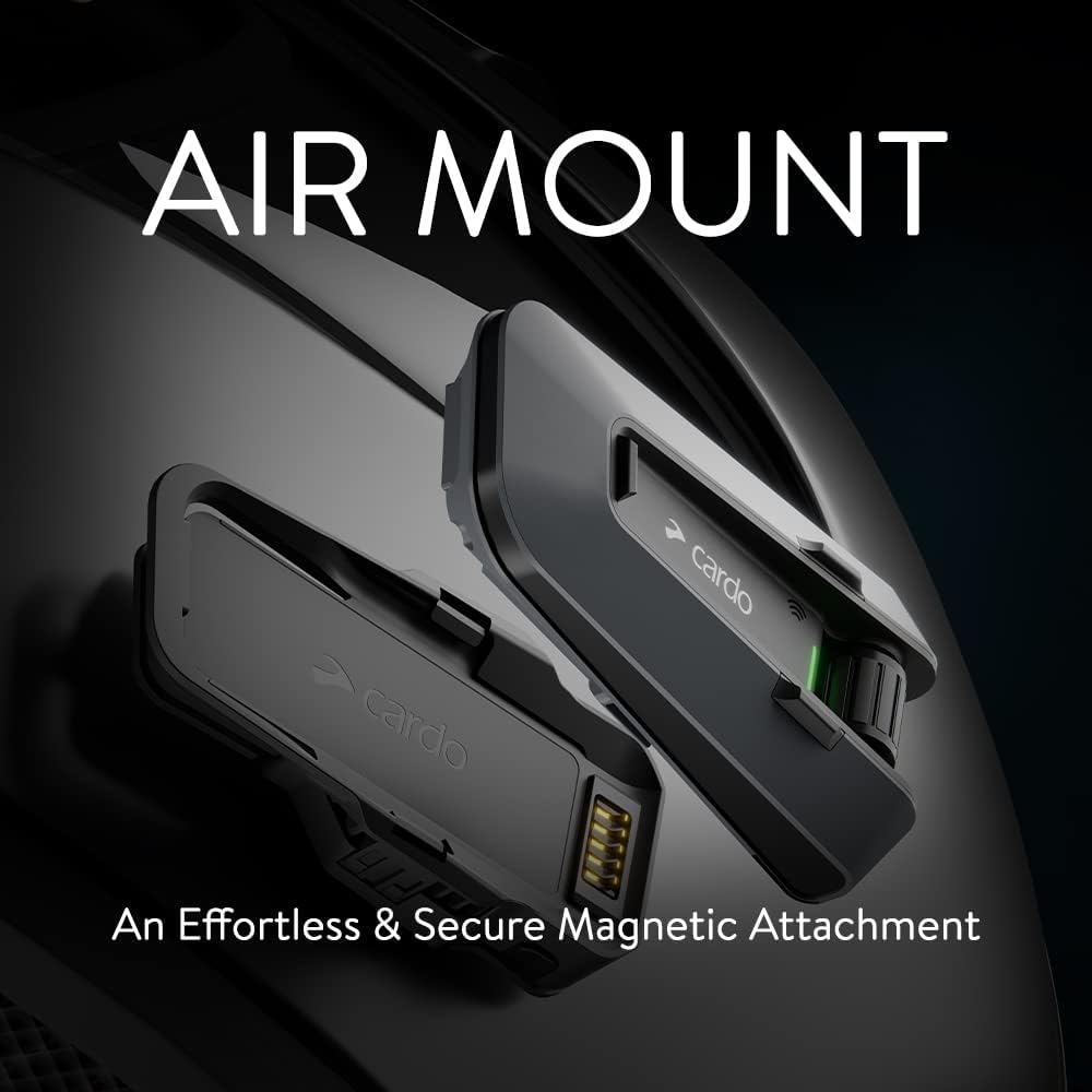 Cardo PACKTALK Edge Motorcycle Bluetooth Communication System Headset Intercom - Single Pack
