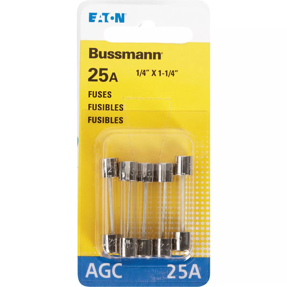 Bussmann 25A 32V AGC Glass Tube Automotive Fuse (5-Pack)
