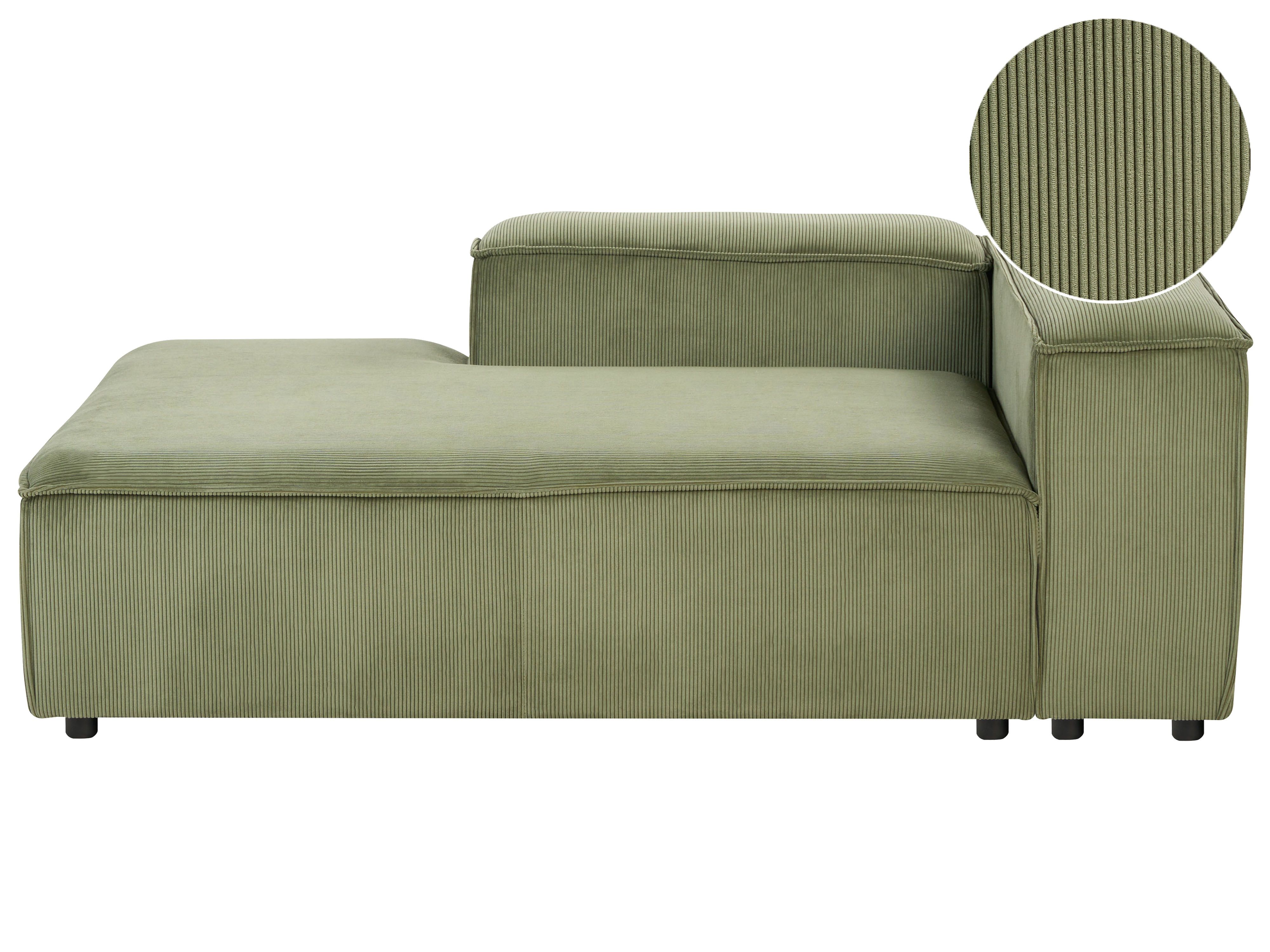 Right-Hand Chaise Lounge ARDAL Corduroy Green