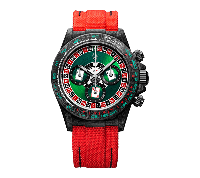 ROLEX Diw Daytona carbon lucky player (casino) 40mm oyster black(1:1 replica) - Elite Watch Atelier