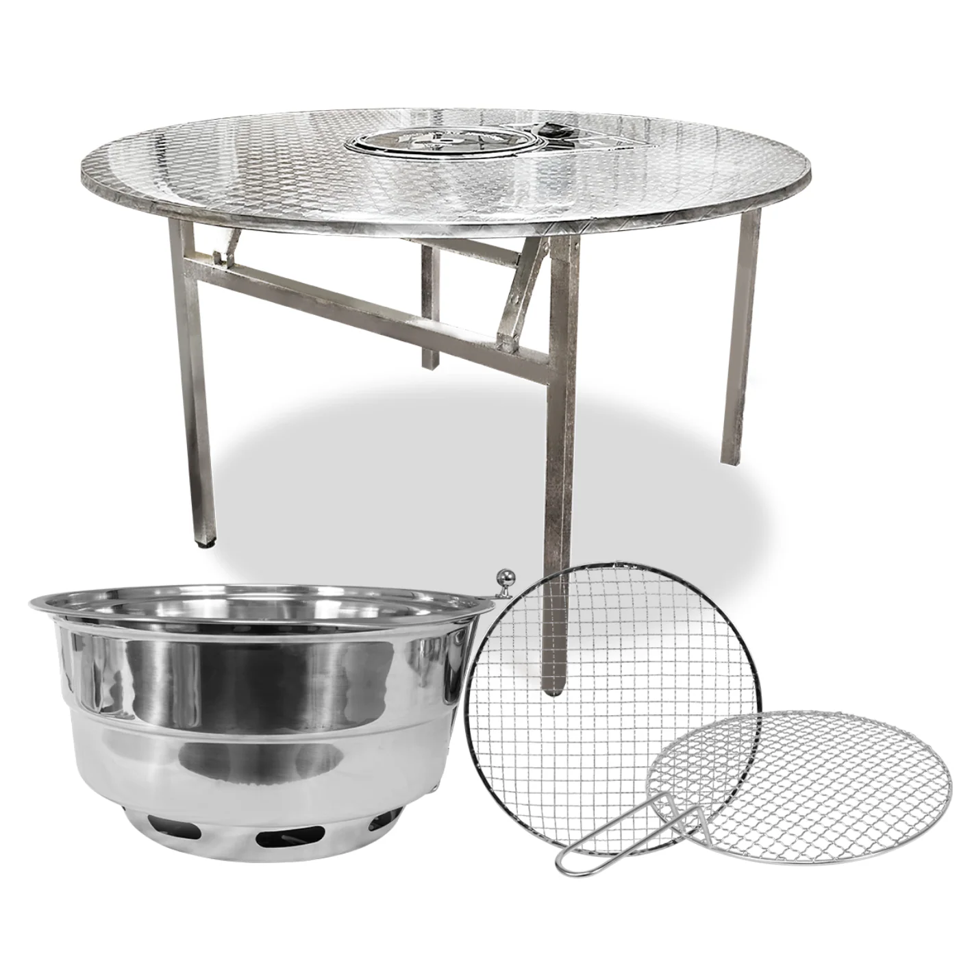 [SALE] Foldable Korean BBQ Table – Large Charcoal Set