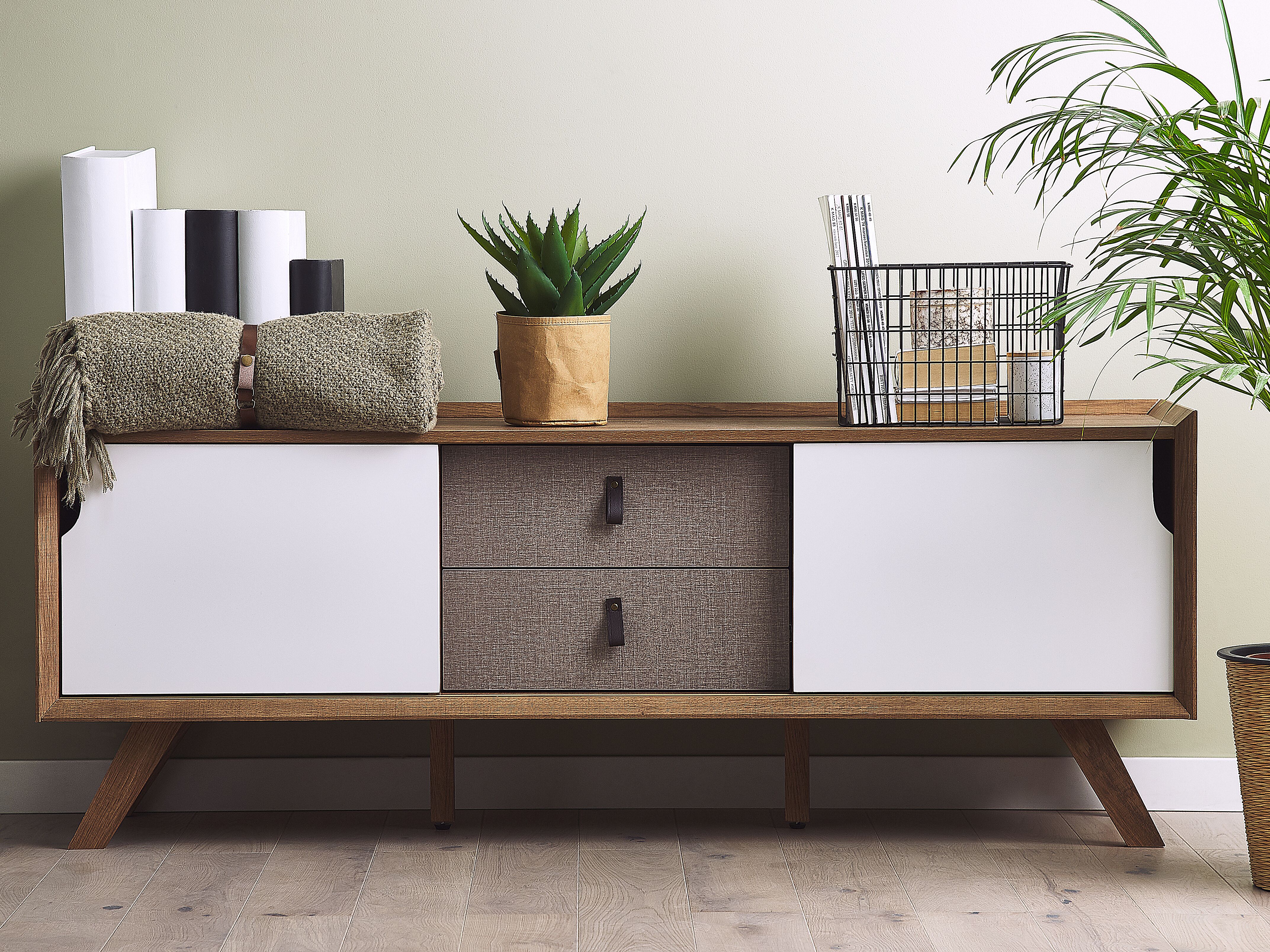 TV Stand ACTON Brown/ White