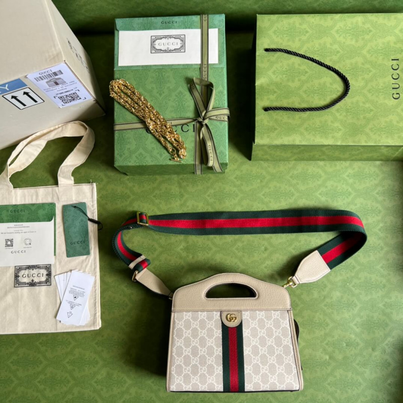 Replica Gucci Ophidia Small Tote With Web 693724 White1:1High-quality replica