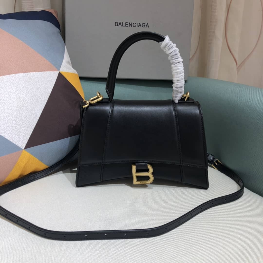 Balenciaga Hourglass Leather Top Handle Replica Bag - Replicaclubs