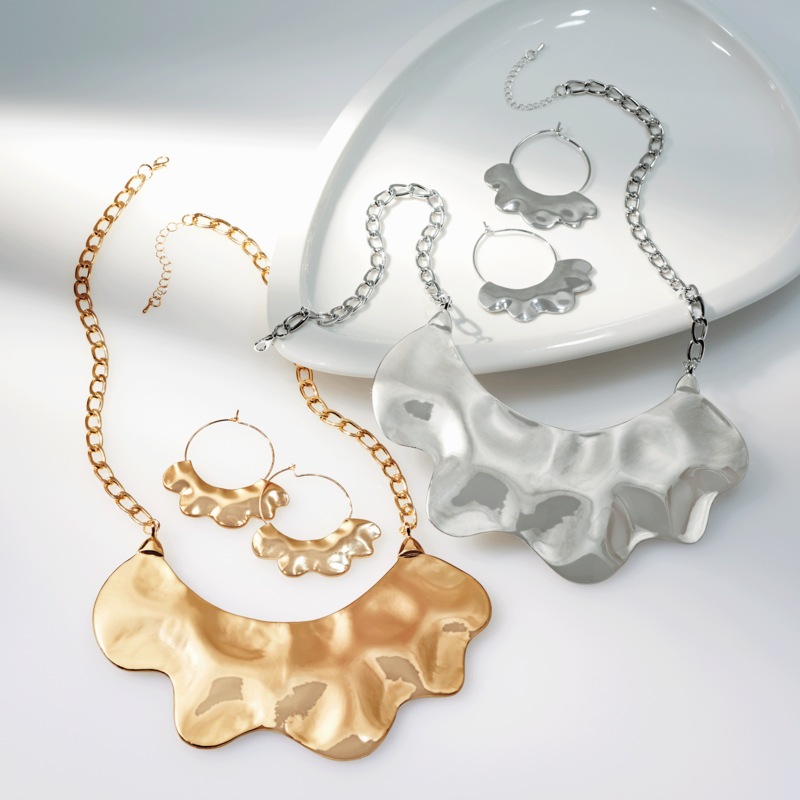 Wave Bib Necklace & Earring Set - MIDNIGHT VELVET CATALOG