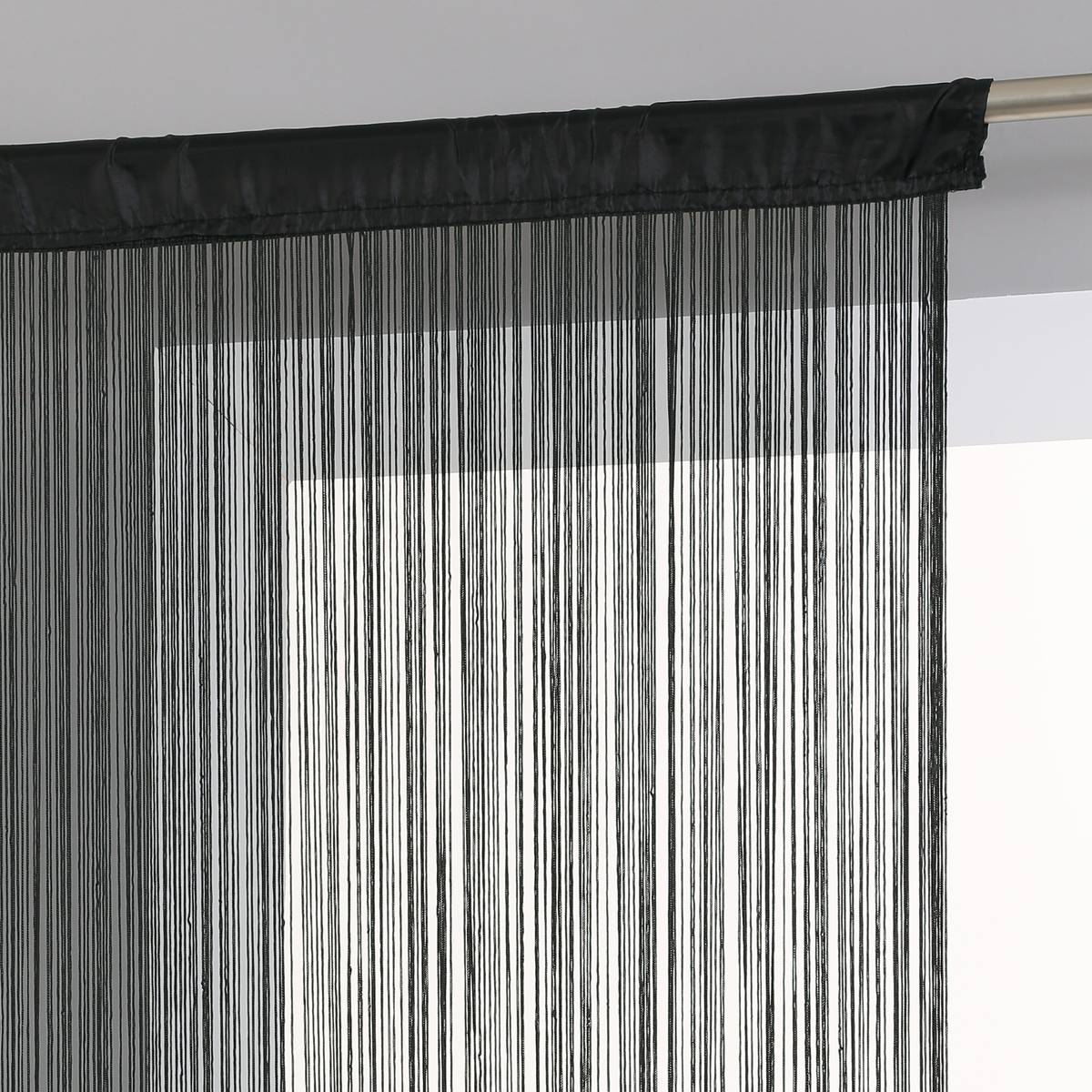 Thread curtain Black, 90x200 cm