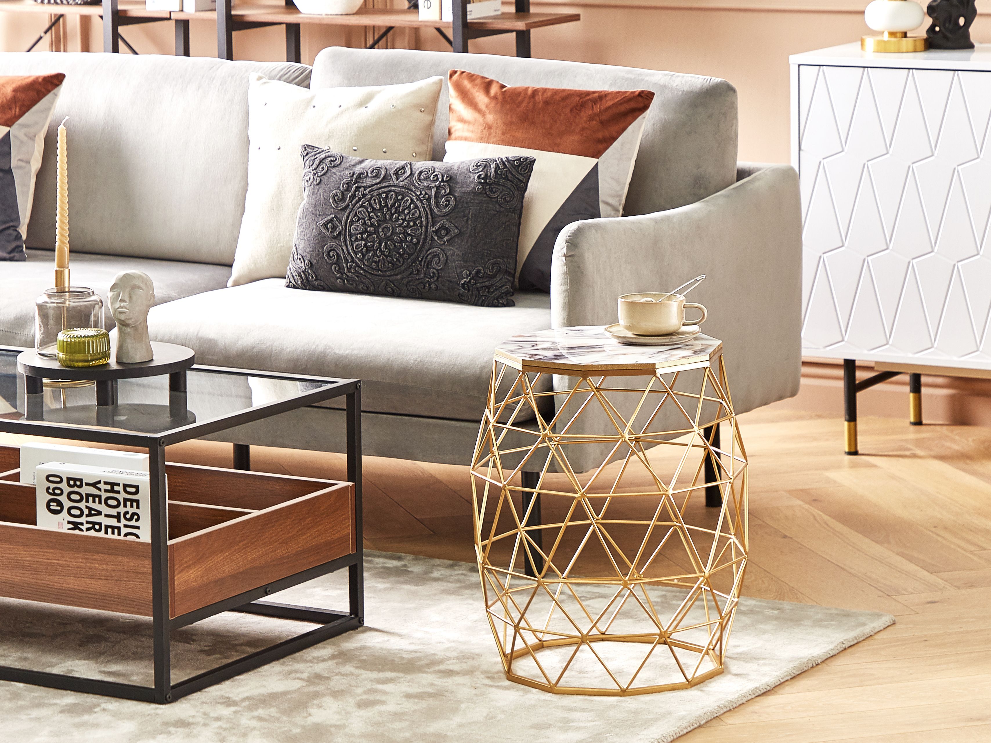 Side Table HALSEY Gold
