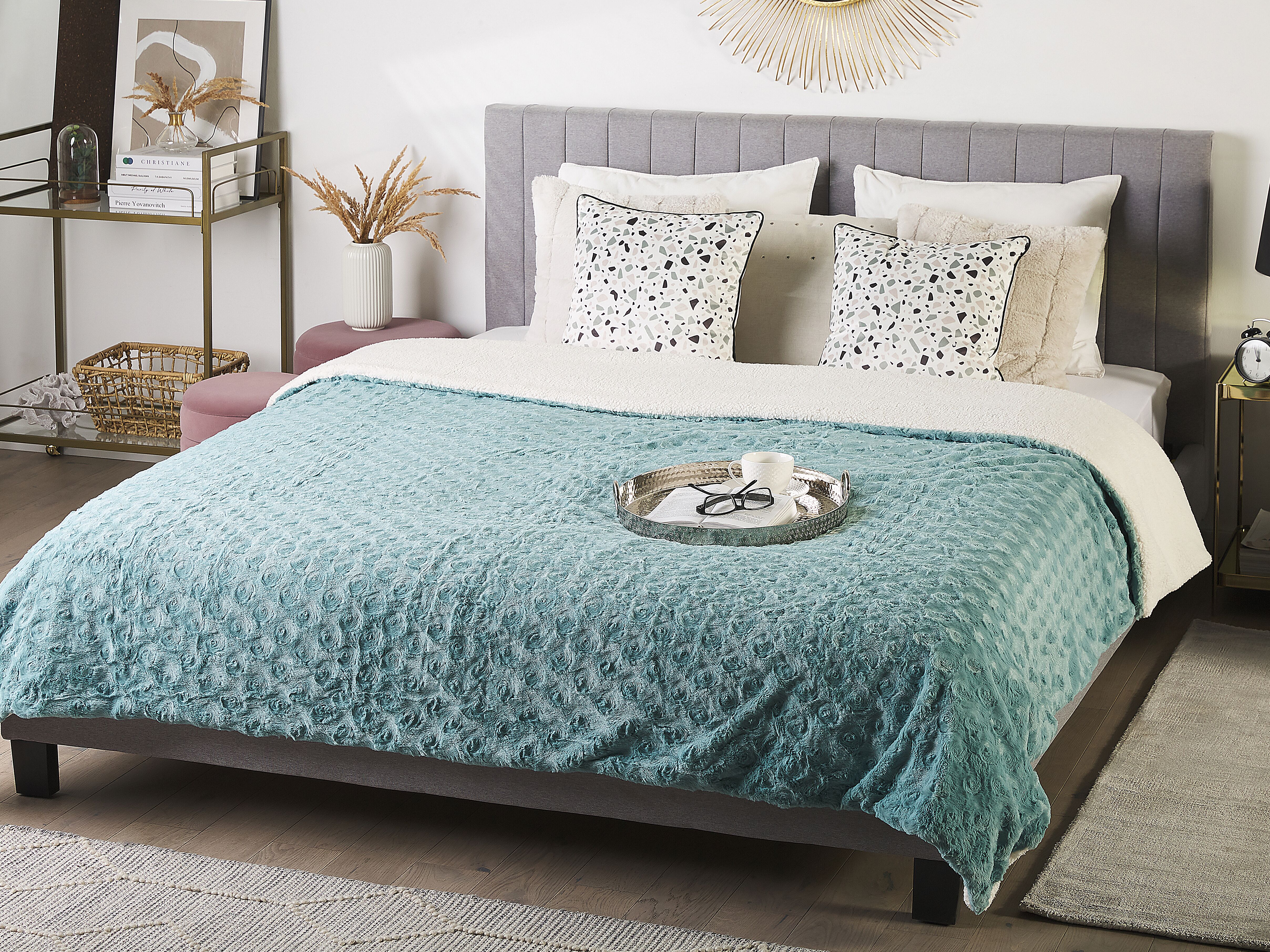Bedspread KANDILLI 200 x 220 cm Light Green