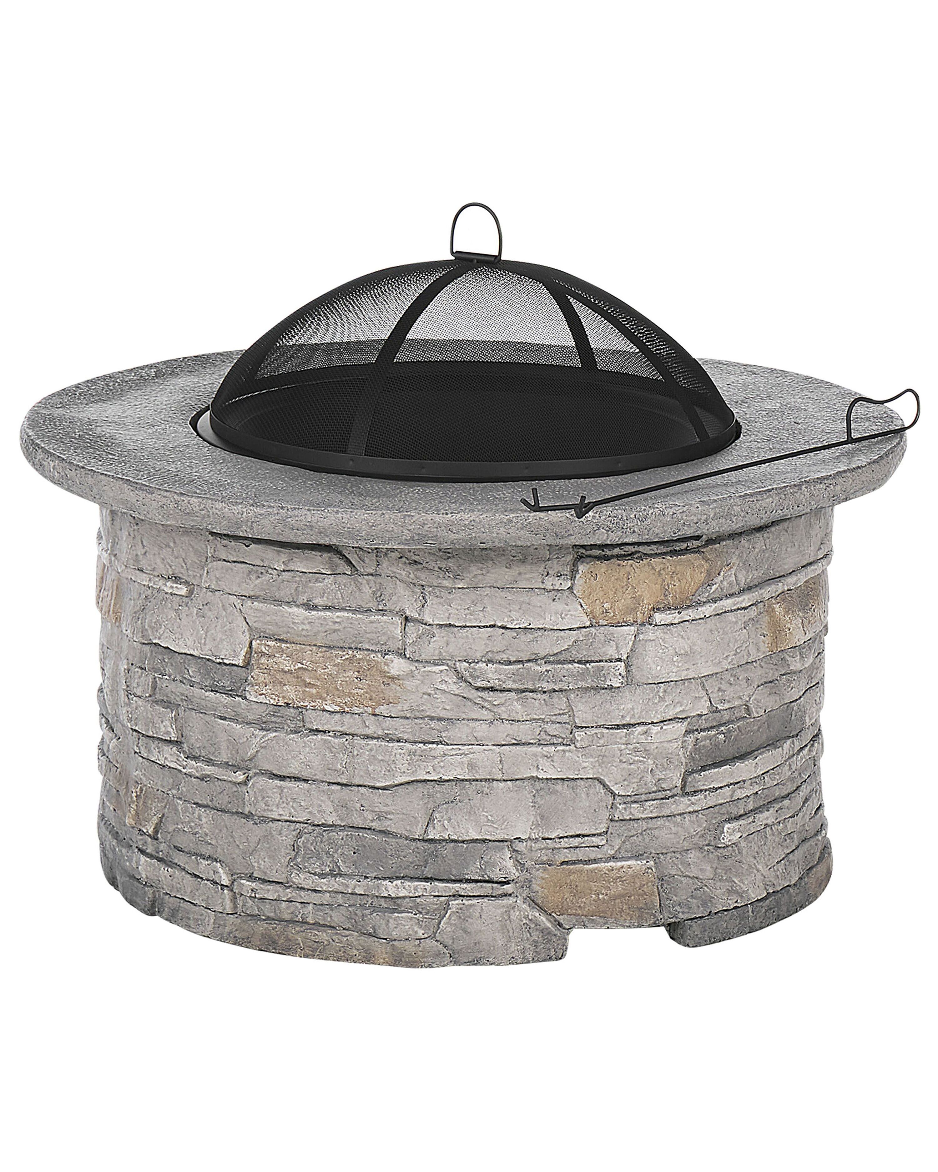 Grill Fire Pit TAMBORA Concrete Grey