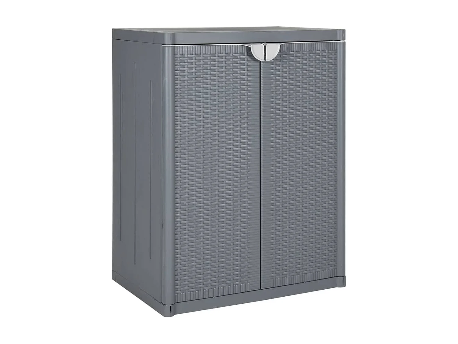 Armoire de rangement de jardin gris 65x45x88 PP rotin