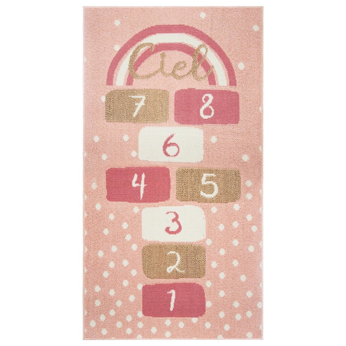 Kids rug "Hopscotch" Pink, 80x150 cm