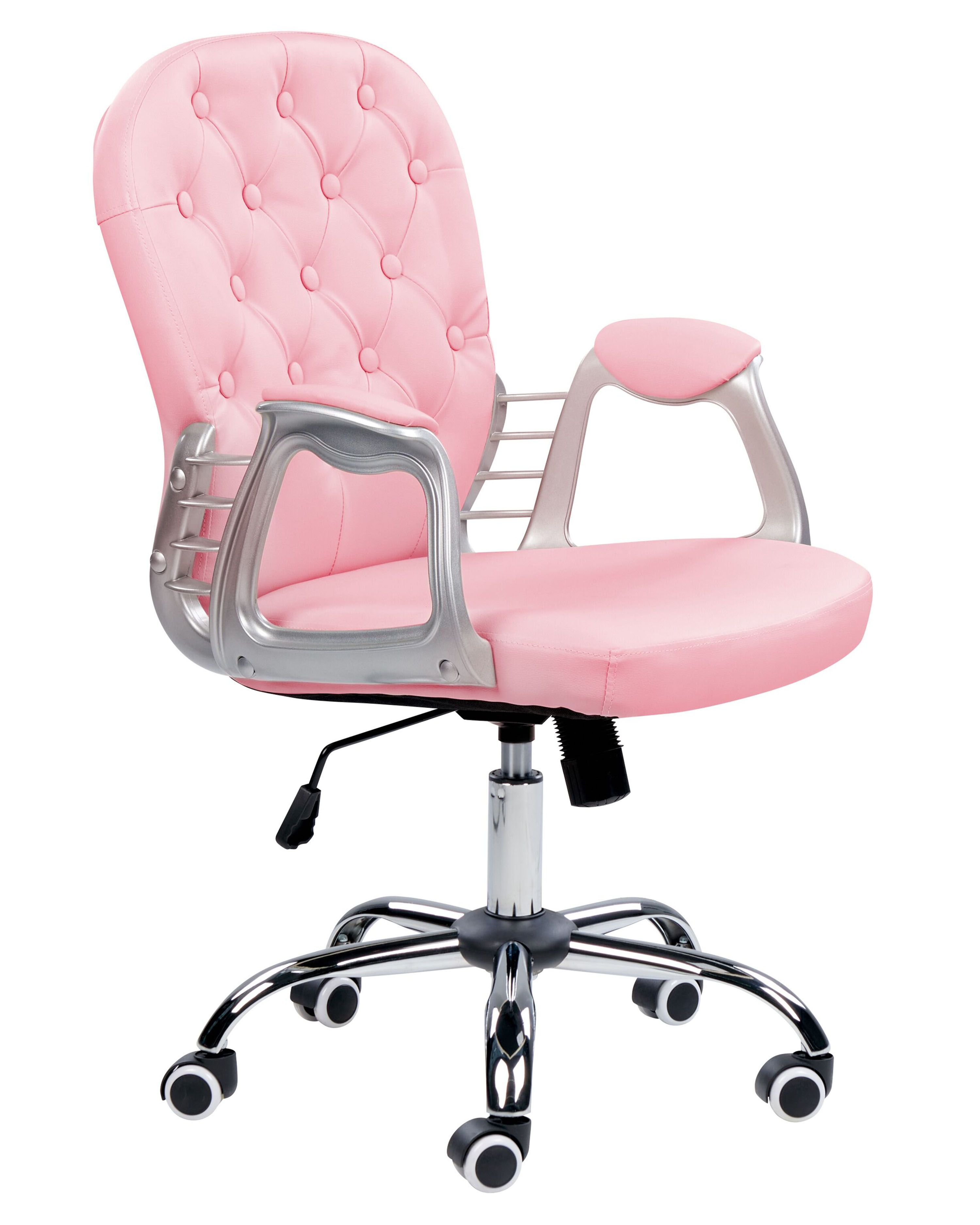 Desk Chair PRINCESS Faux Leather Pink