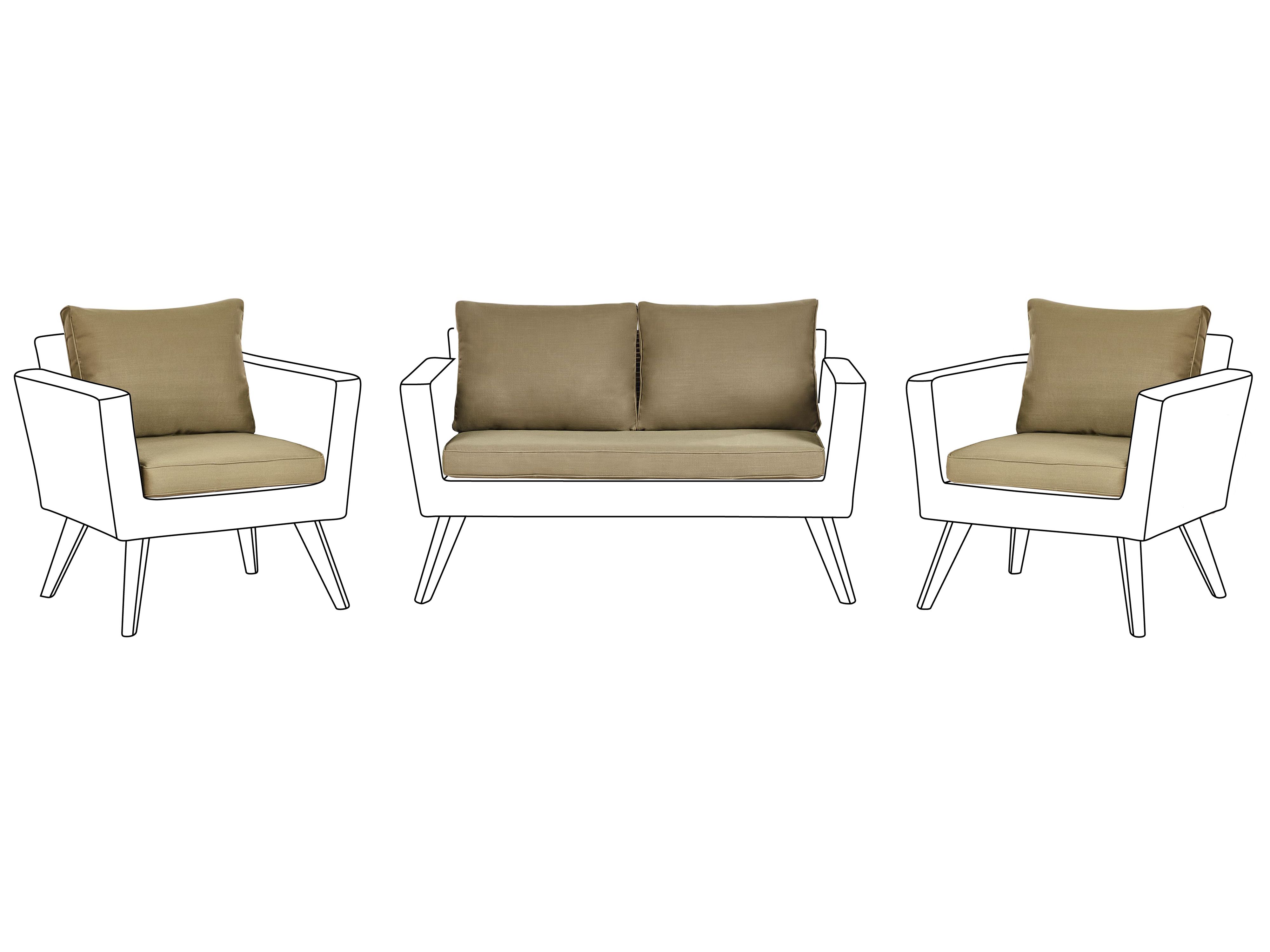 Outdoor Cushion Cover Set VITTORIA Olive Green