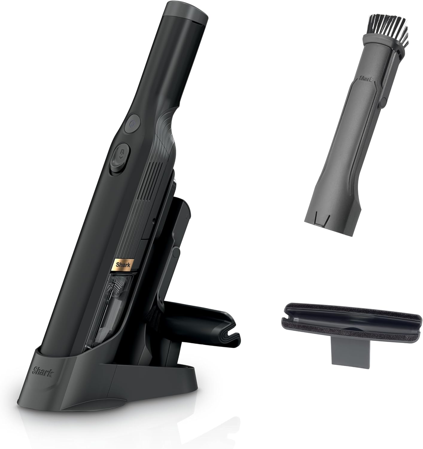 Shark WANDVAC Cordless Hand Vac, Lightweight, Versatile and Portable at 1.4 lbs., Powerful Suction for Pet Hair, Charging Dock, One-Touch Empty for Car & Home, Duster Crevice Tool, Black, WV201BK