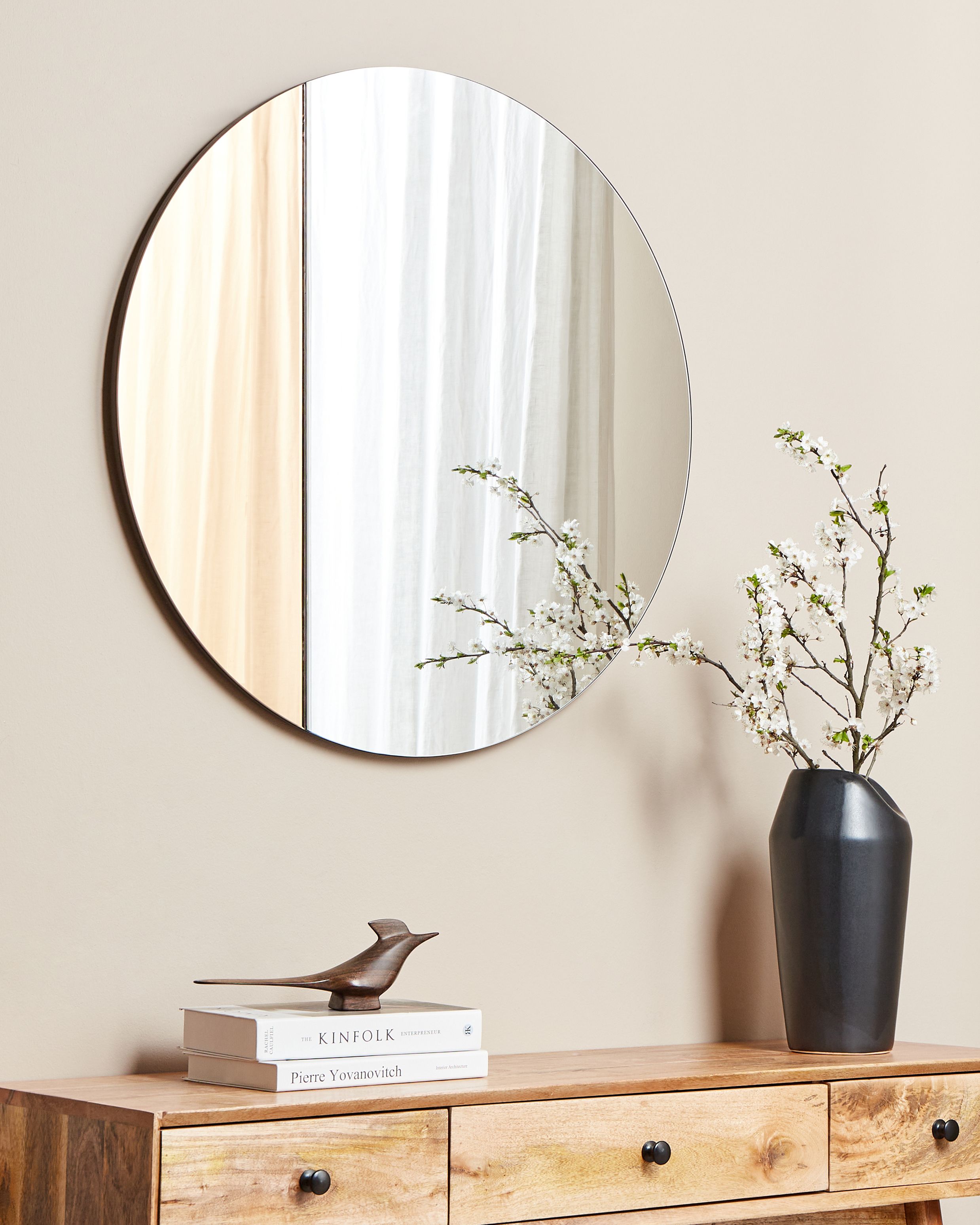 Wall Mirror CHARRON 80 cm 80 cm Rose Gold