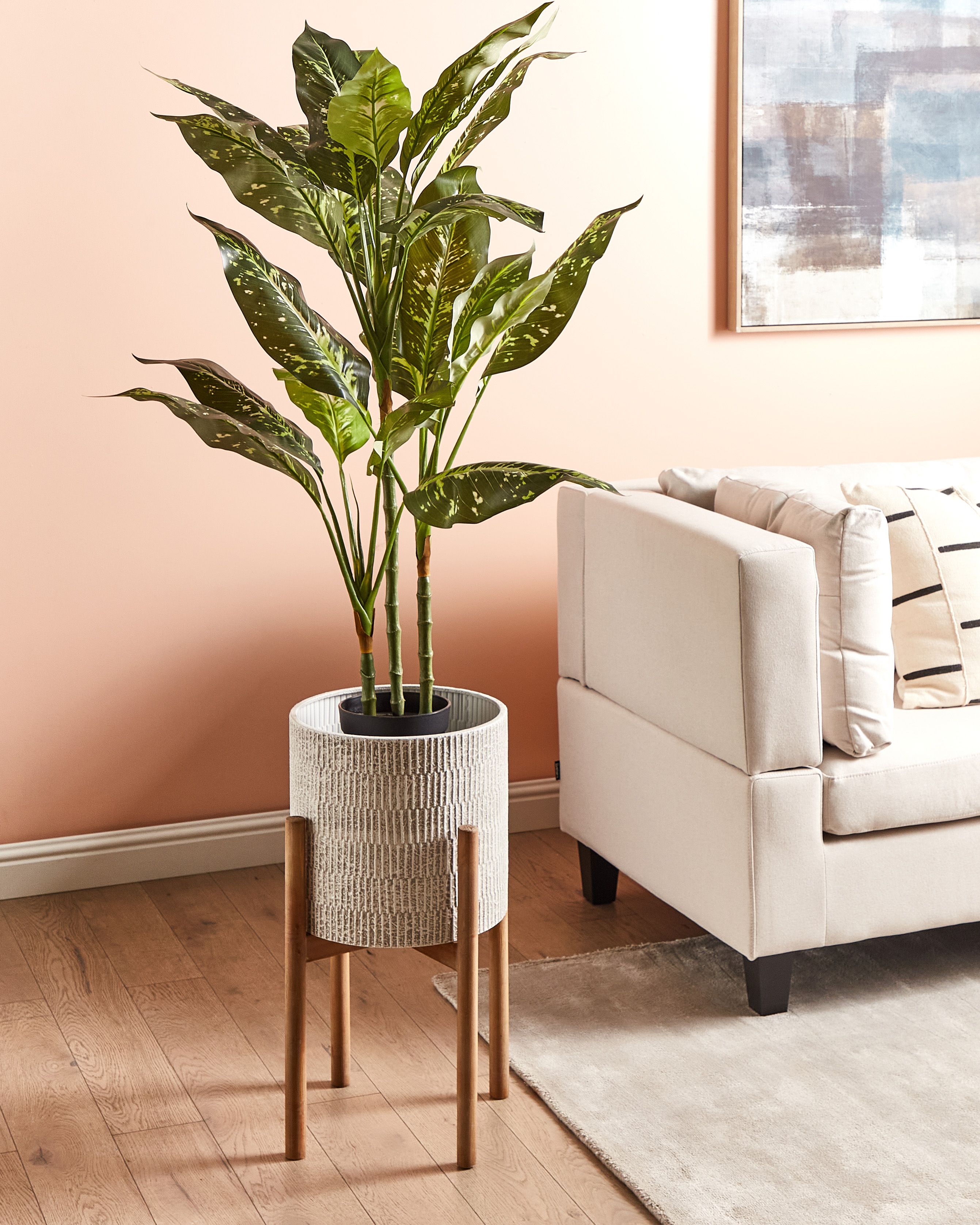 Elevated Plant Pot PINSAPO Metal 30 cm Grey
