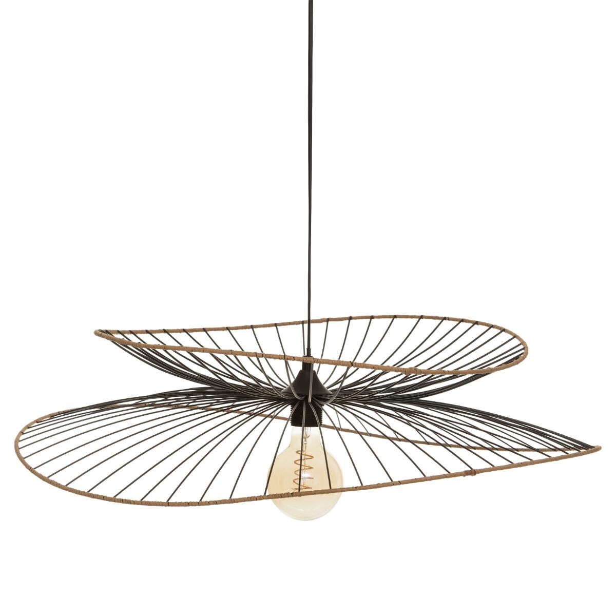 Pendant Light "Alara" Black metal, D.70 cm