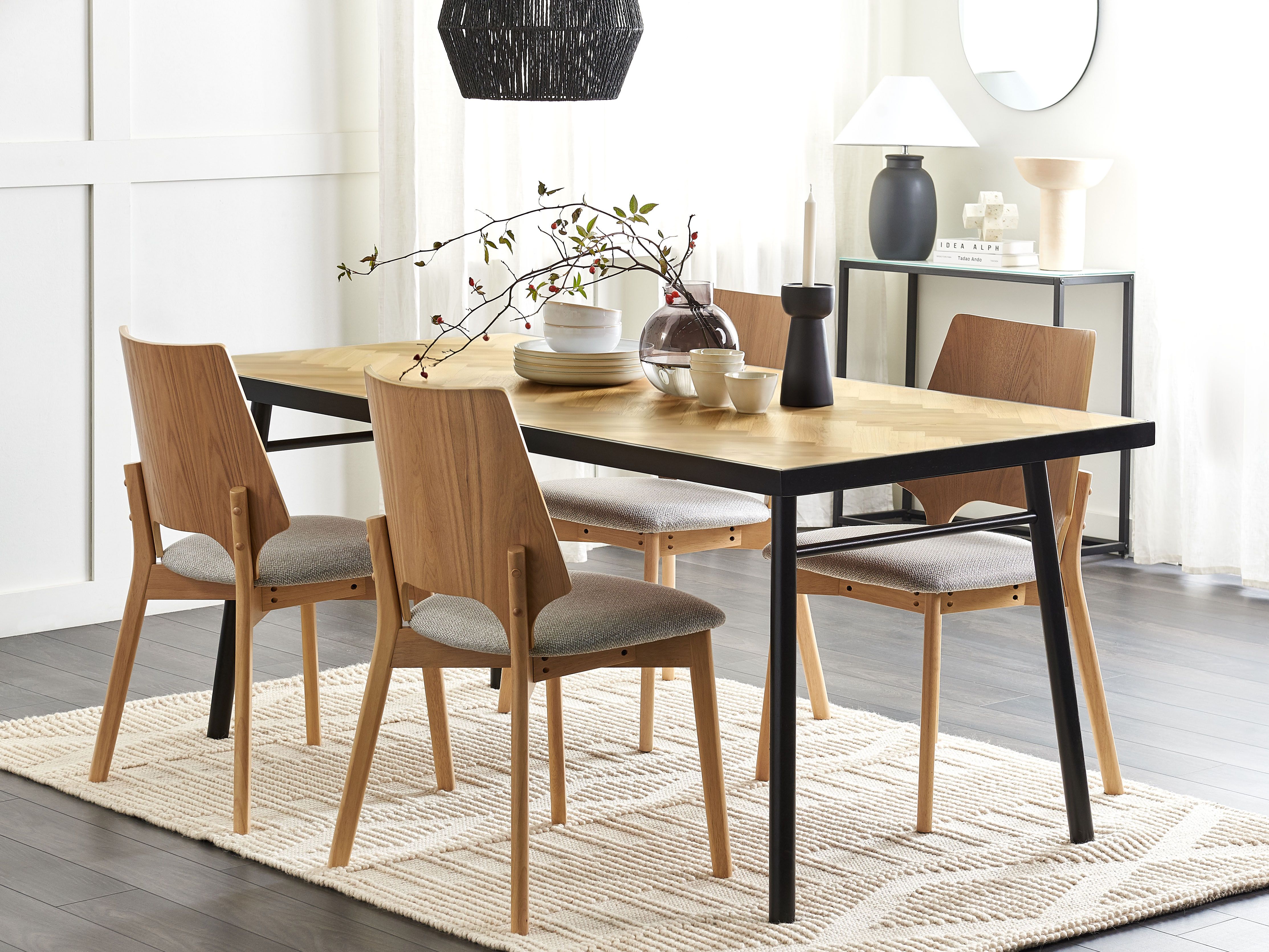 Dining Table IVORIE Light Ash Wood 180 cm 90 cm