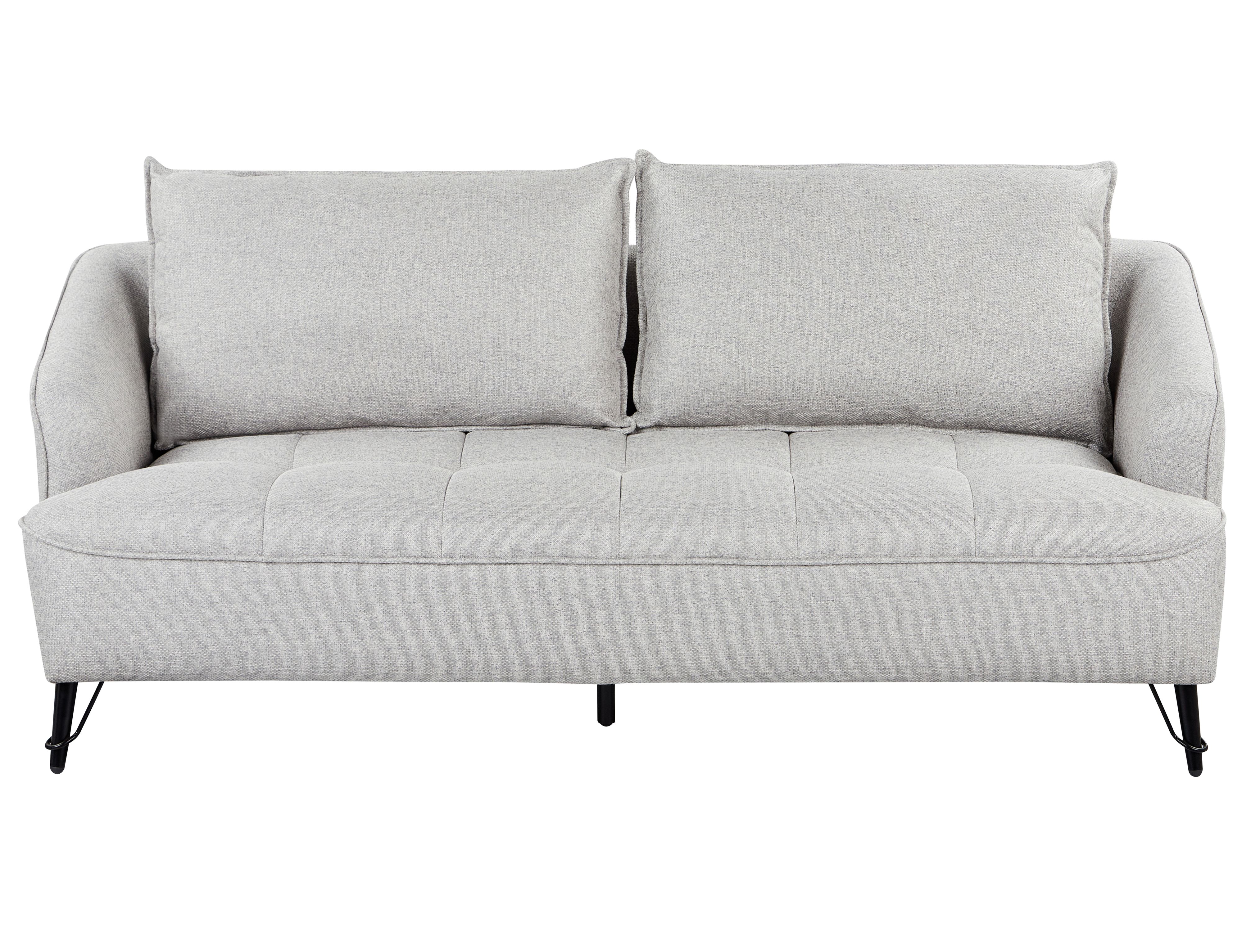Sofa 3 Seater HOBRO Fabric Light Grey