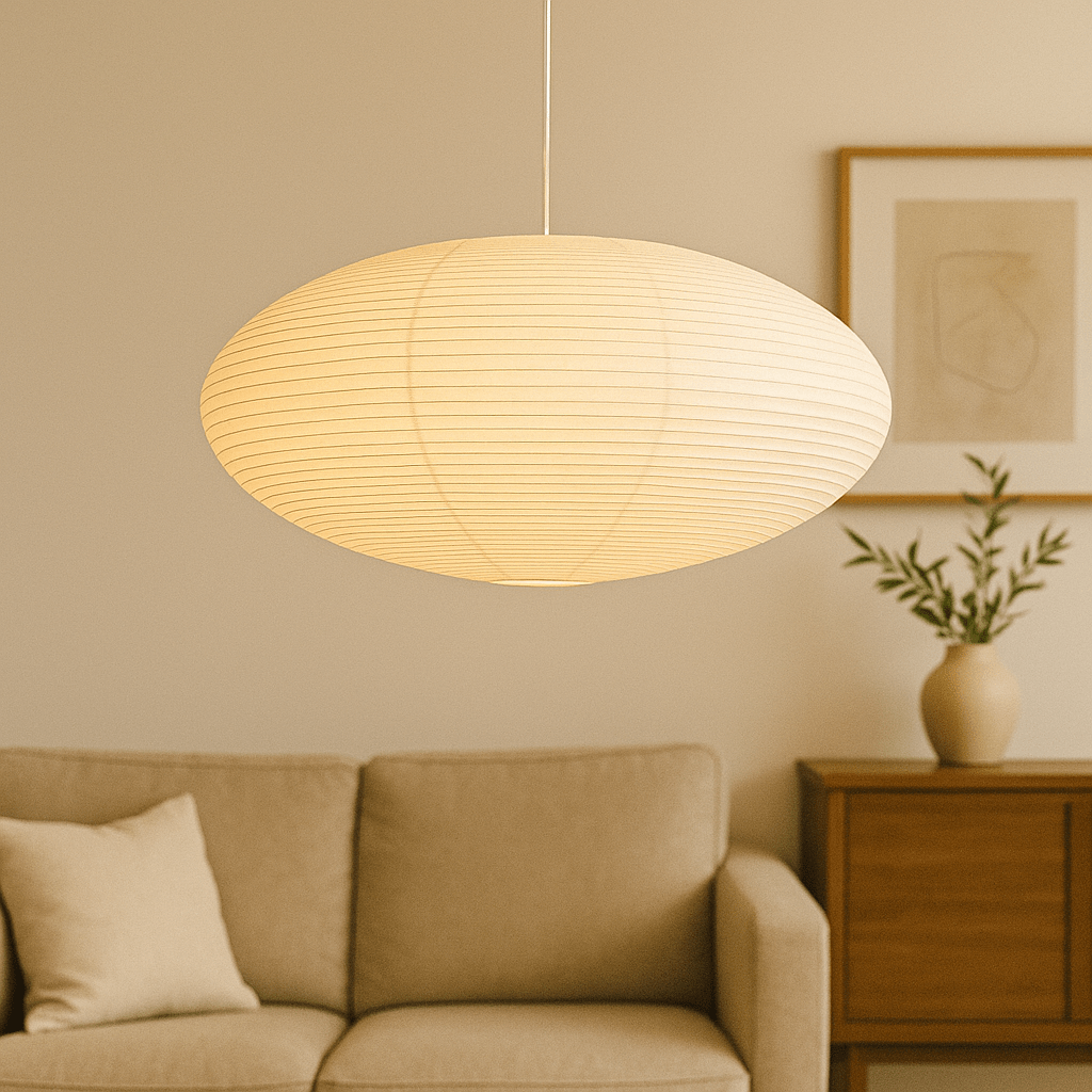 WabiLoom – Handgemaakte Papieren Hanglamp in Japanse Stijl