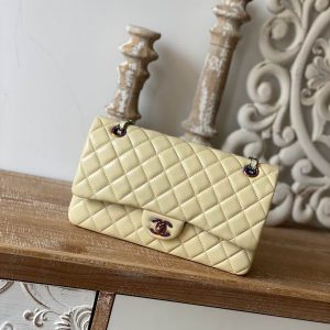 Chanel Classic Medium Blue Lambskin Rainbow Hardware – CB0311:1High-quality replica