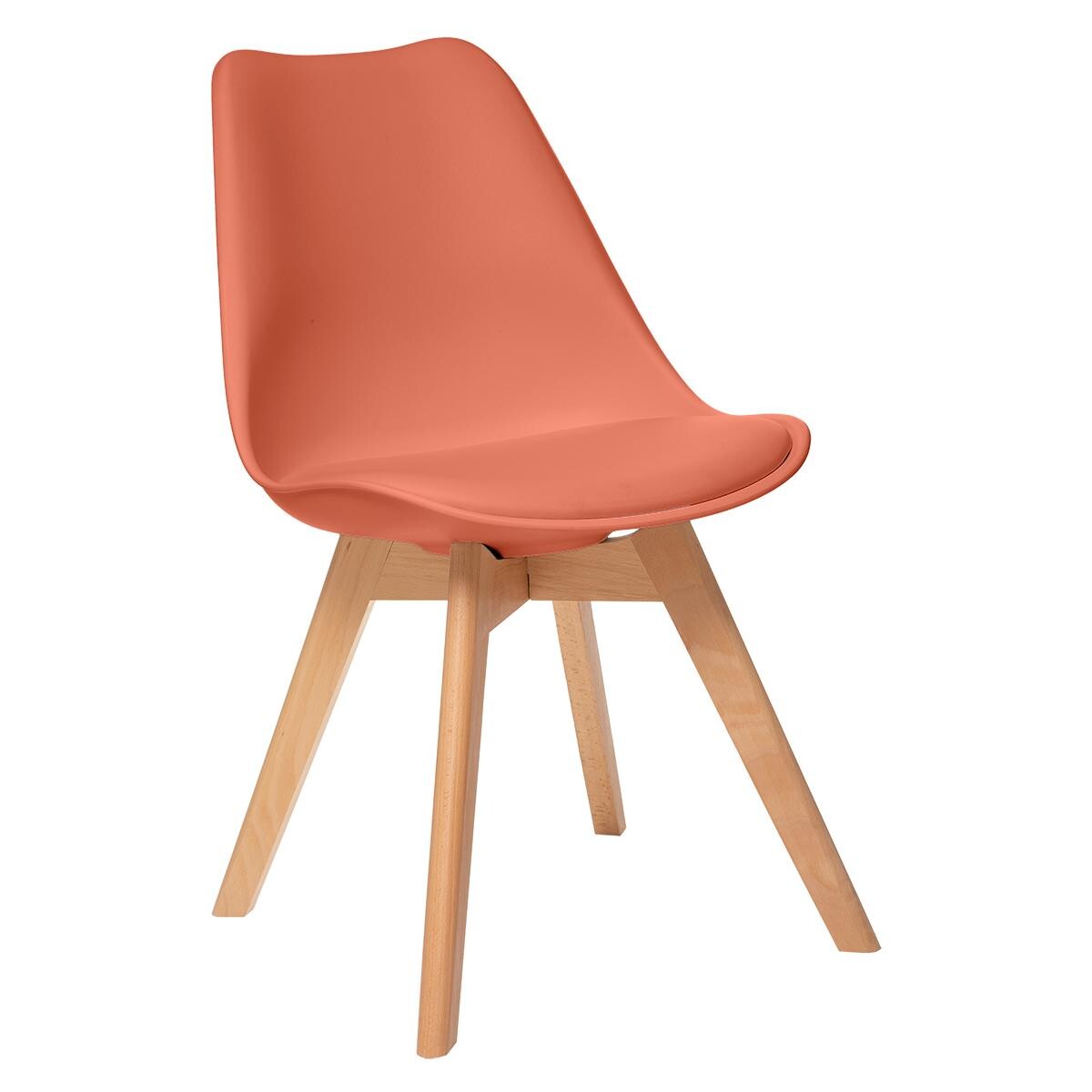 Chair "Baya", beech legs Terracotta pink