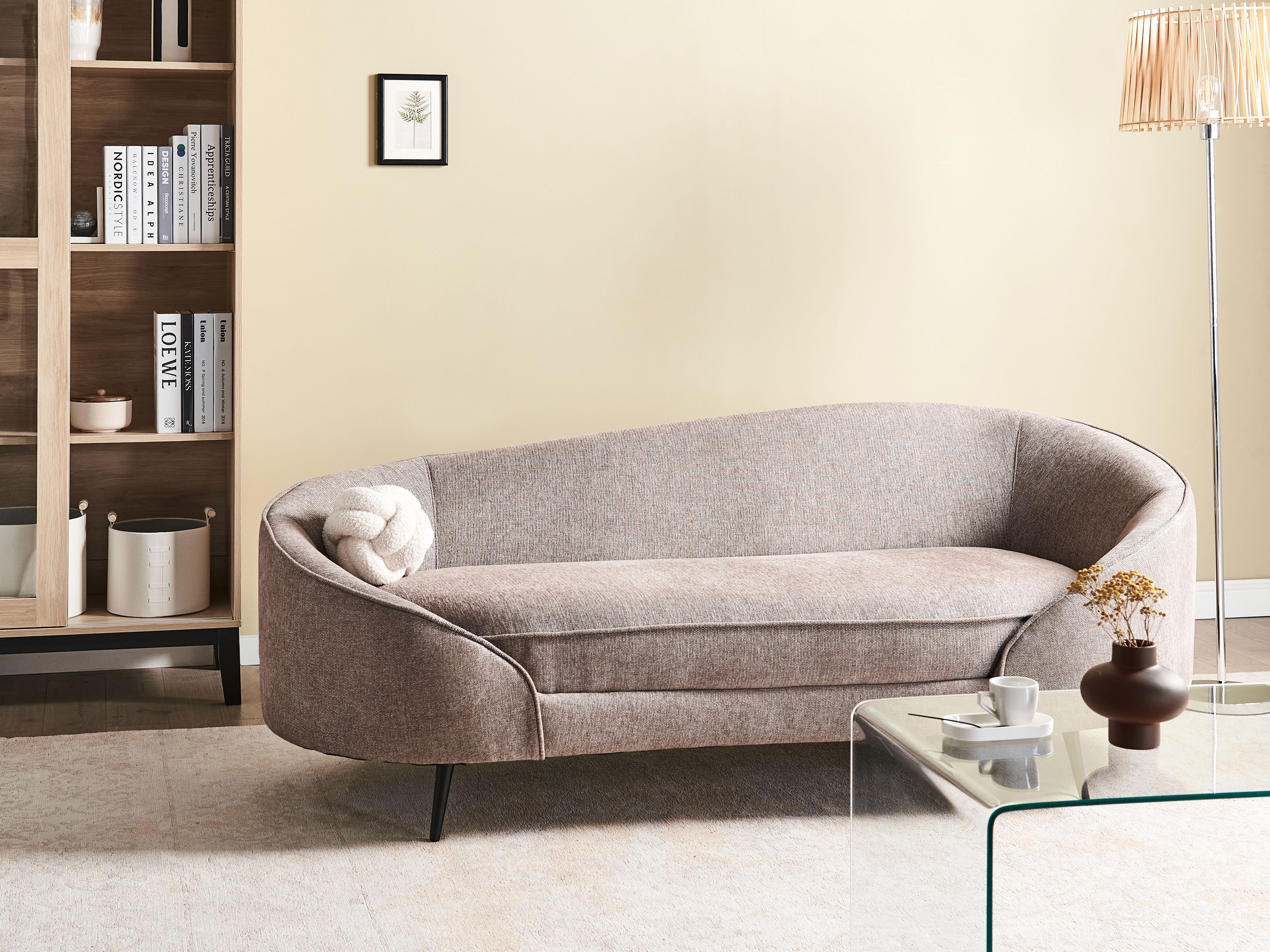 Sofa 2 Seater SAVAR Fabric Brown