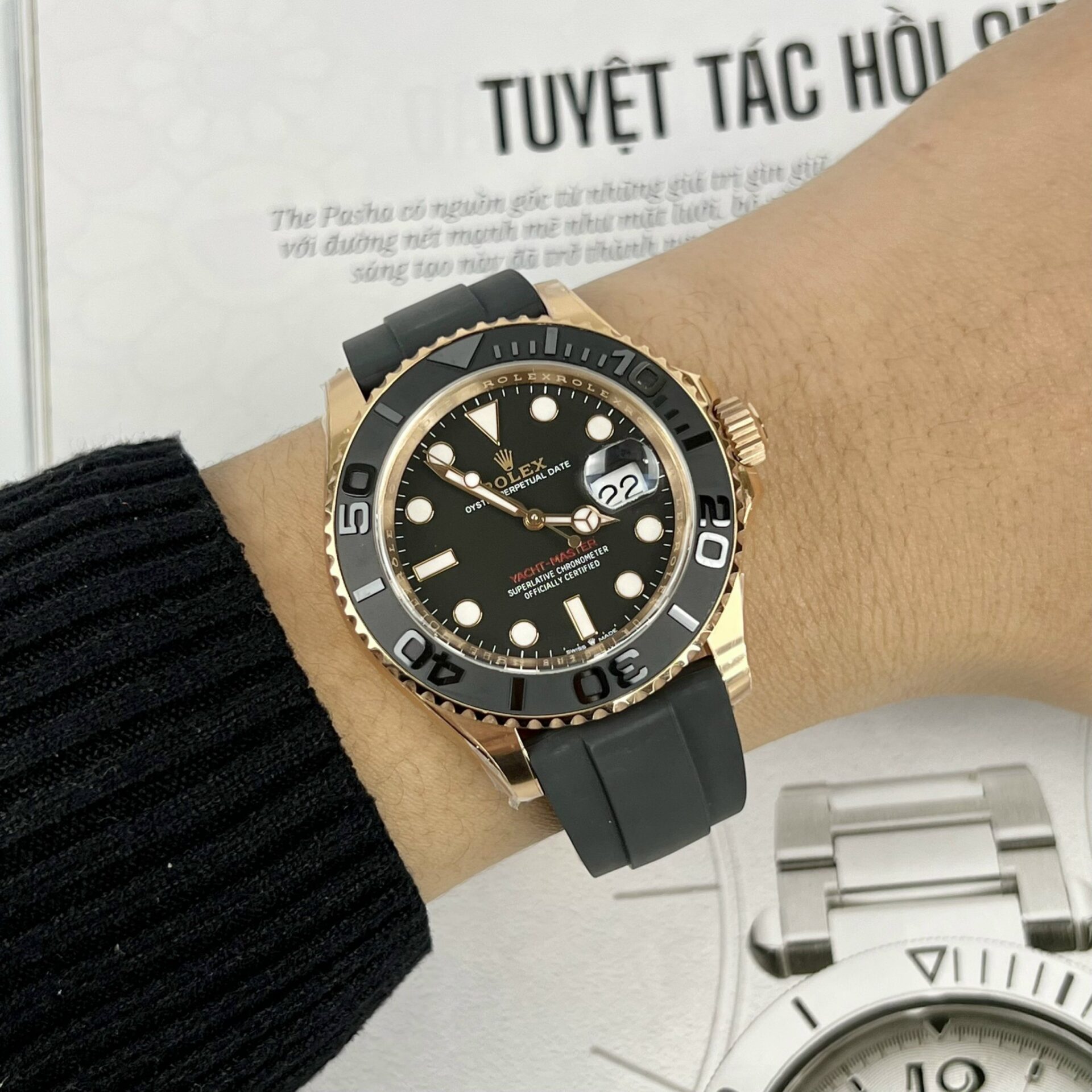 Rolex Yacht-Master 116655 Replica Watch Rose Gold Clean Factory 40mm - Top club