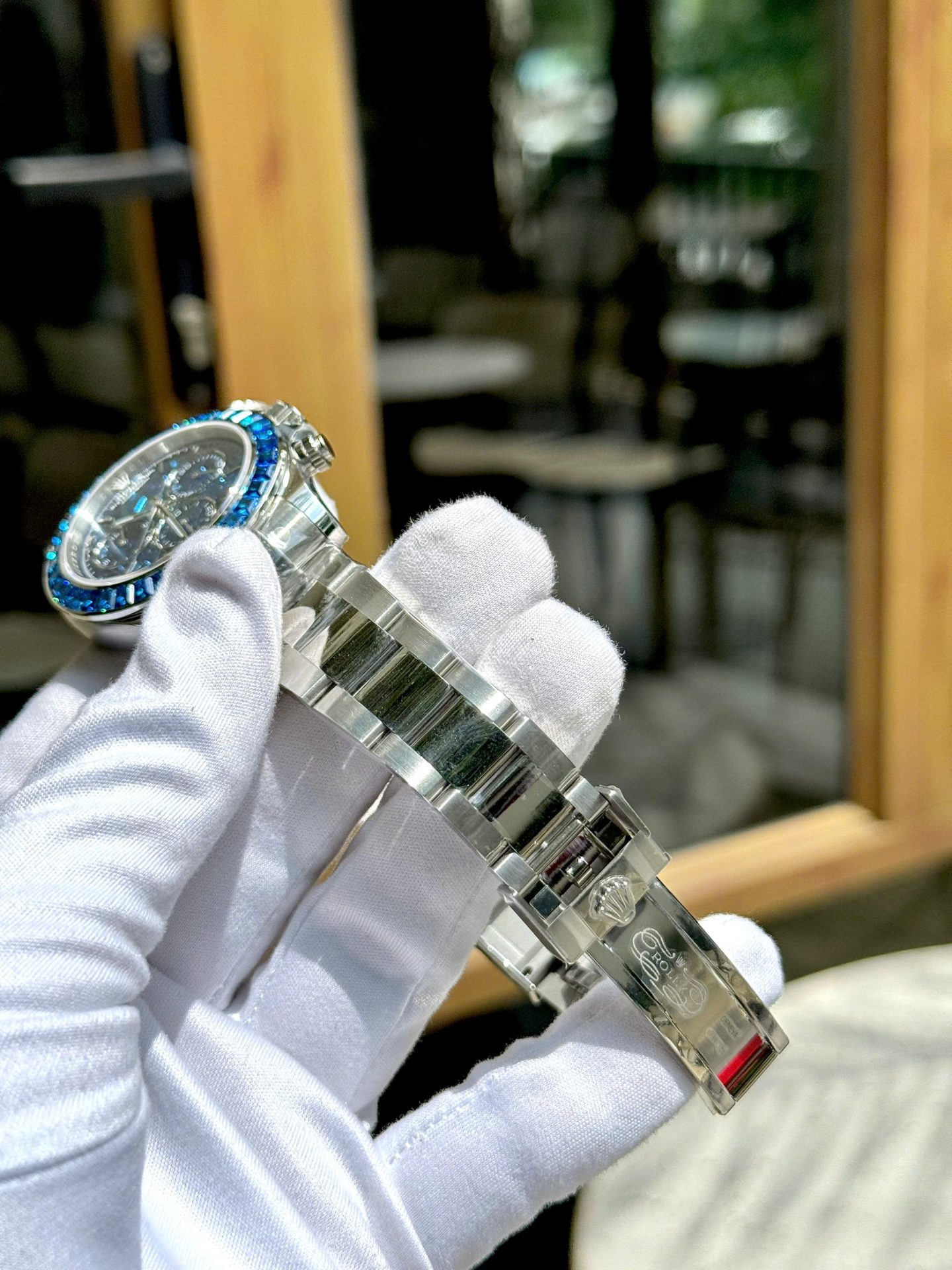 Rolex Luxury Replica Watches Daytona Arolla Challenge Blue Stone Automatic Swis Movmenet 40mm - Top club