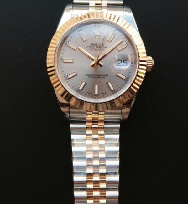 Replica Rolex DateJust II 41mm SS/YG Silver Dial Stick Marker SS/YG Bracelet A2824 - Elite Watch Atelier