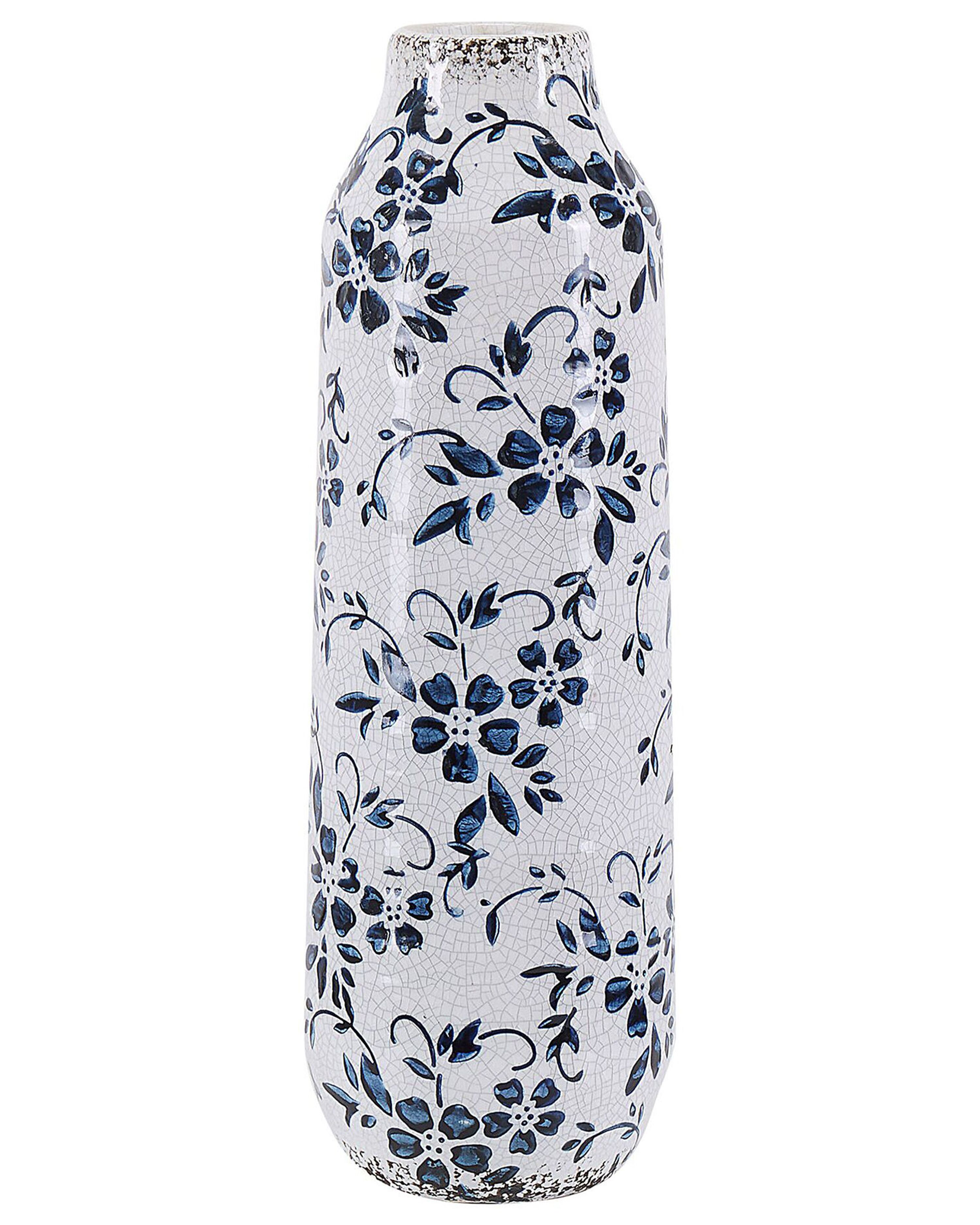 Flower Vase MULAI Stoneware 30 cm White
