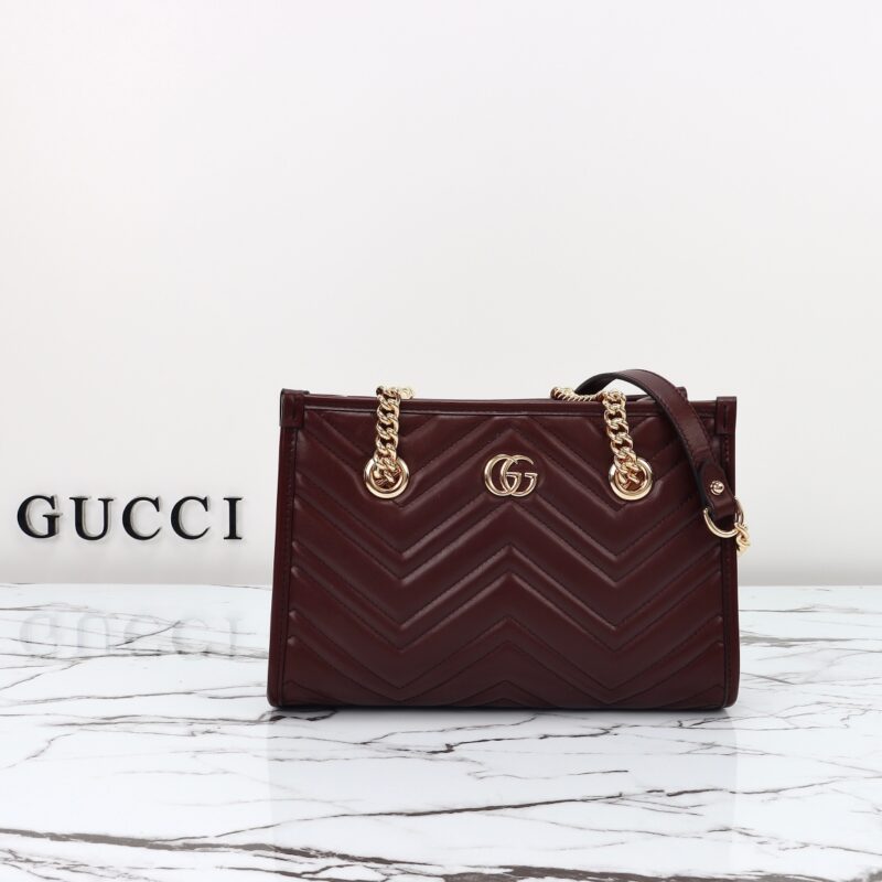Replica Gucci GG Marmont Tote Bordeaux1:1High-quality replica