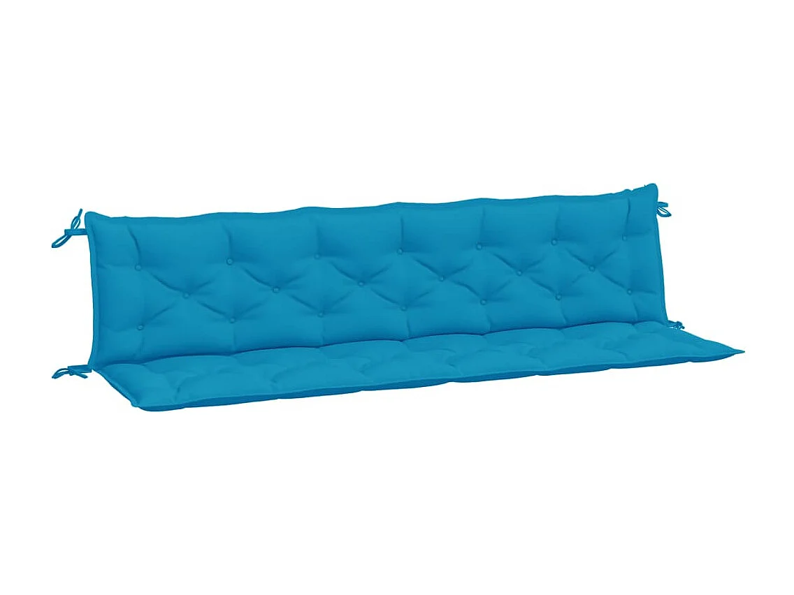 Coussins de banc de jardin lot de 2 bleu clair tissu Oxford