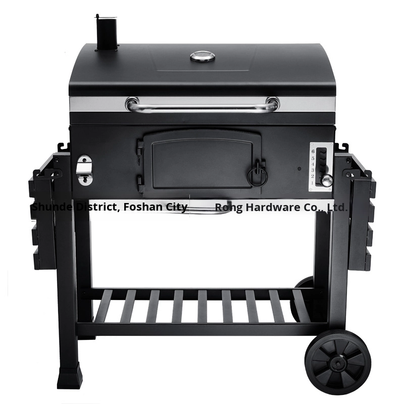 American Large Cast Iron Charcoal BBQ Grill Korean Style Premium Portable House Barbecue with Powder Coating