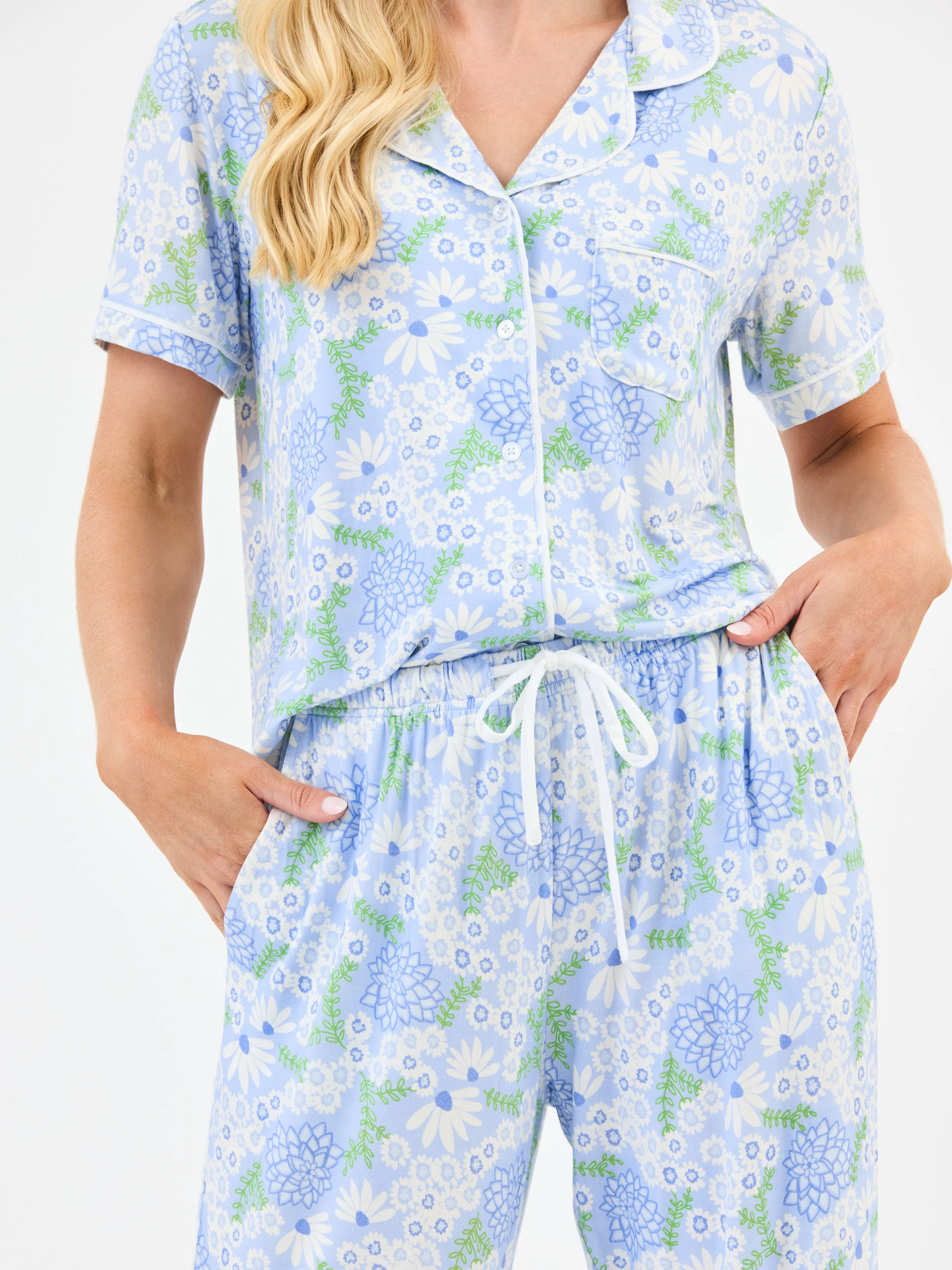 Women's Charlotte Pants Set | Daisy Chain Blue