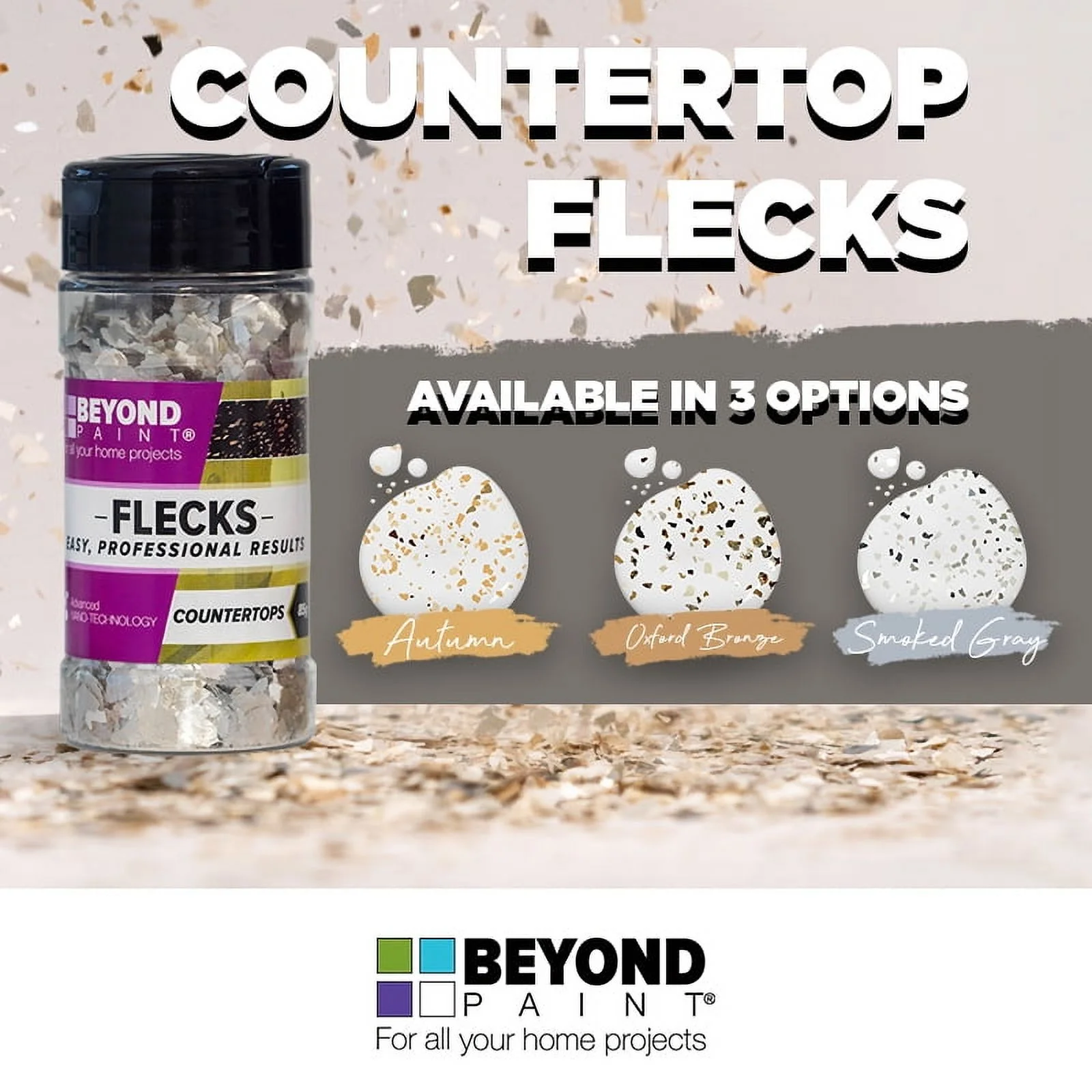 Beyond Paint Countertop Makeover Kit with Paint, Sealer, Flecks and Tools for Countertops, Nantucket