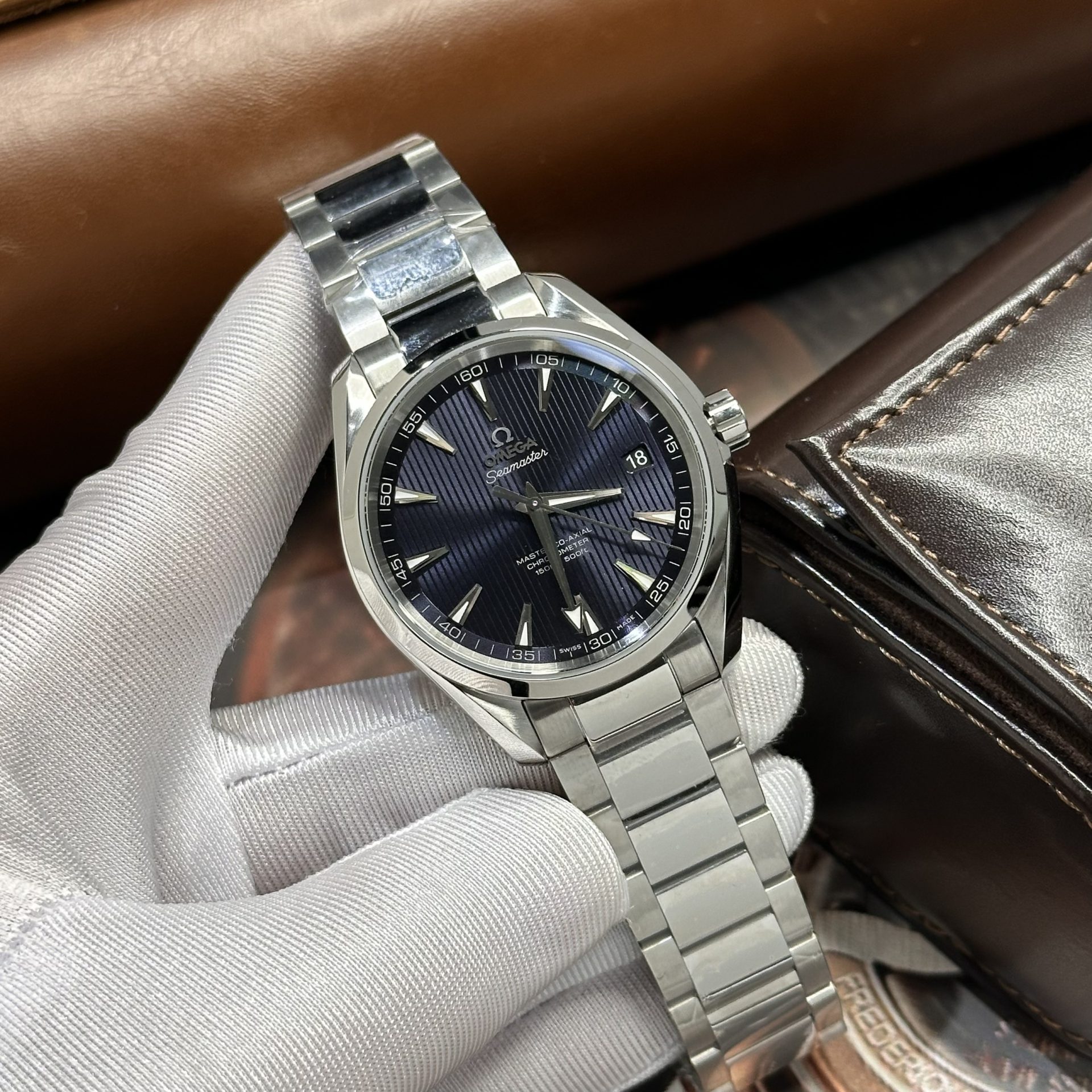 Omega Seamaster Replica Watches Blue Dial VS Factory 41mm - Elite Watch Atelier