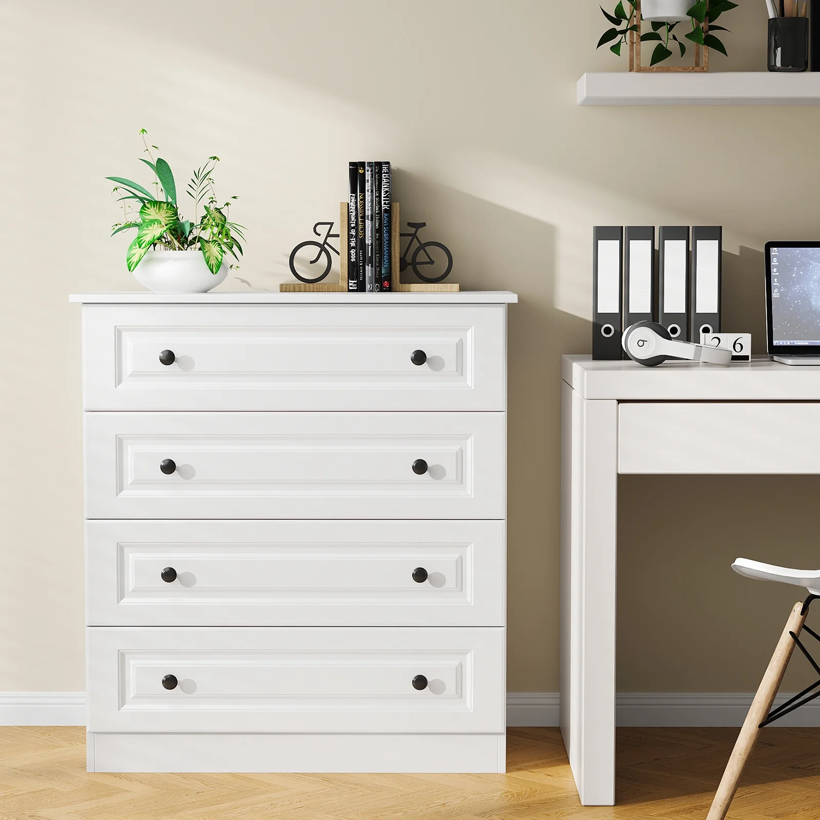 IDEALSOUL Dresser, Black Dresser Tall dresser with Large Storage Space, 4 Drawer Dresser for Bedroom, Hallway, Entryway - Image 21