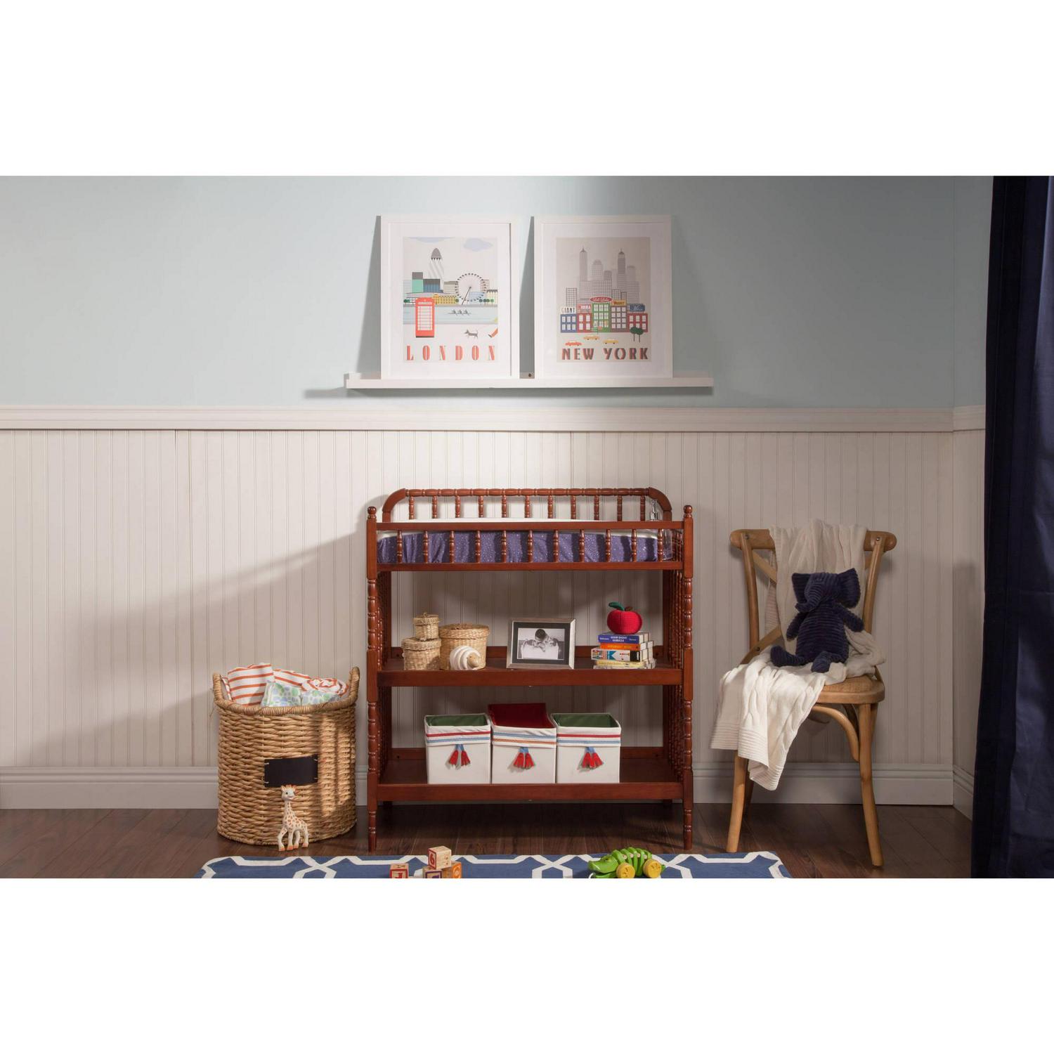 Alternative view of DaVinci Baby Jenny Lind Changing Table with 1″ Waterproof Pad. Rich Cherry Finish