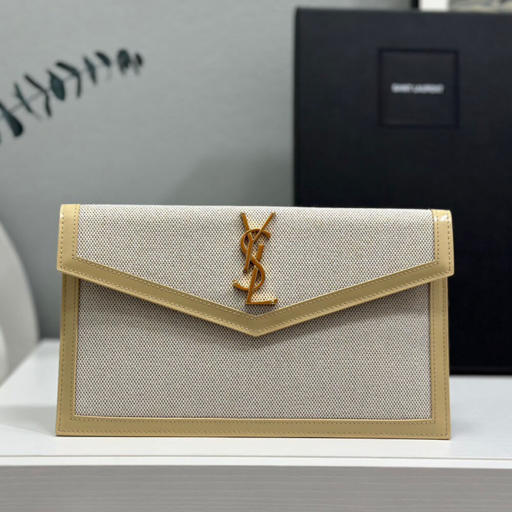 YSL uptown pouch in canvas and leather Bag1:1High-quality replica