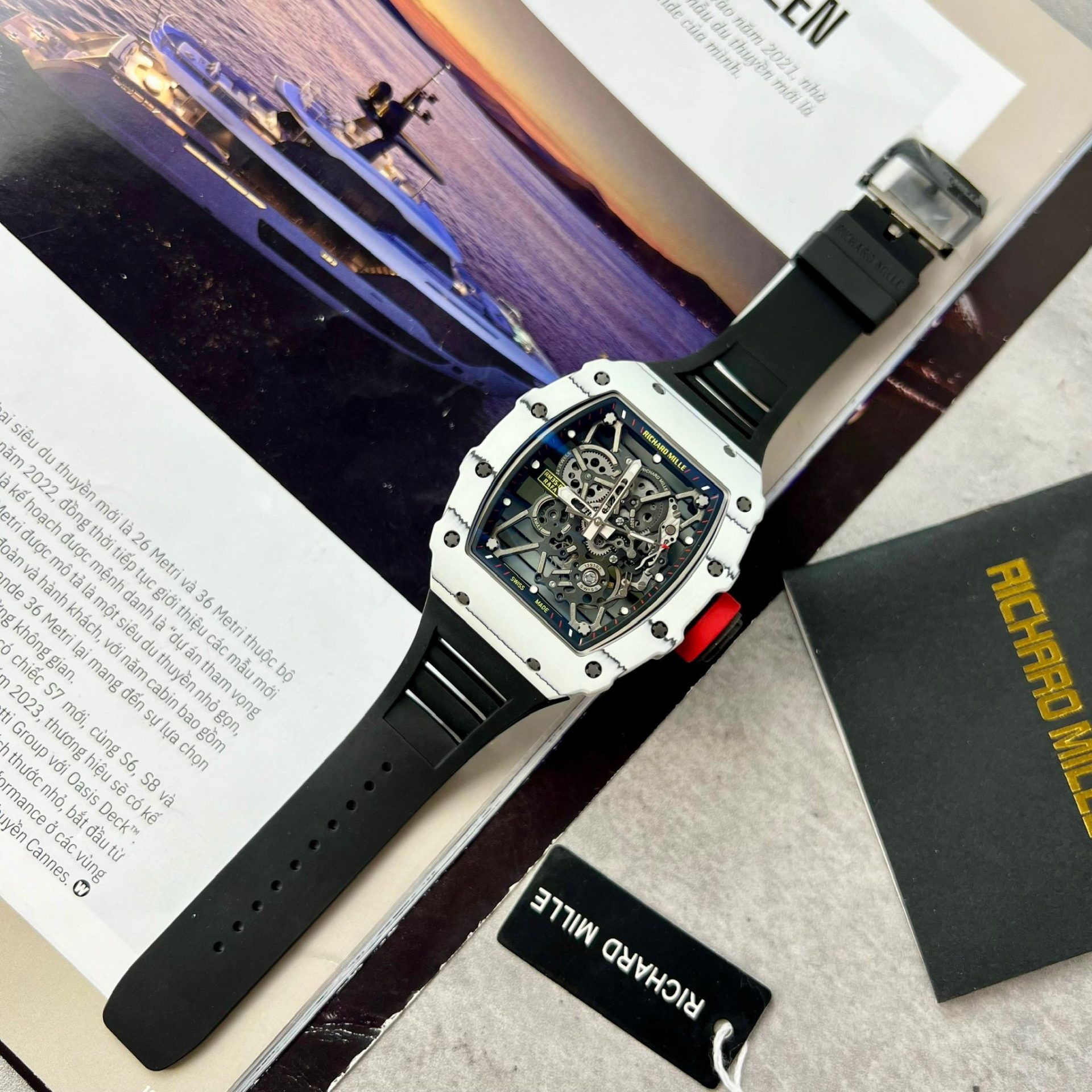 Richard Mille Replica 1:1 Watch RM35-01 Carbon TPT Factory BBR 44mm - Elite Watch Atelier