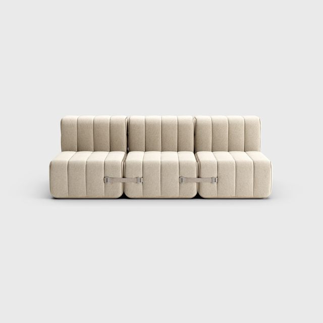 Curt-Set 6 - e.g. Flexibele 3-zitter - Jet - 9110 (Grijs   Beige)