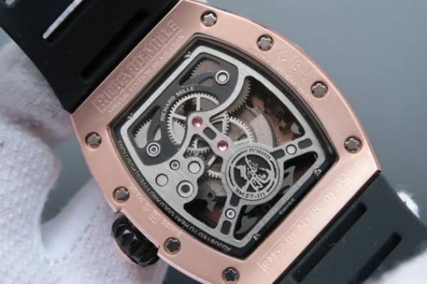 Replica Richard Mille RM057 Dragon Phoenix RG Case RG Dragon Dial Black Rubber Strap - Top club